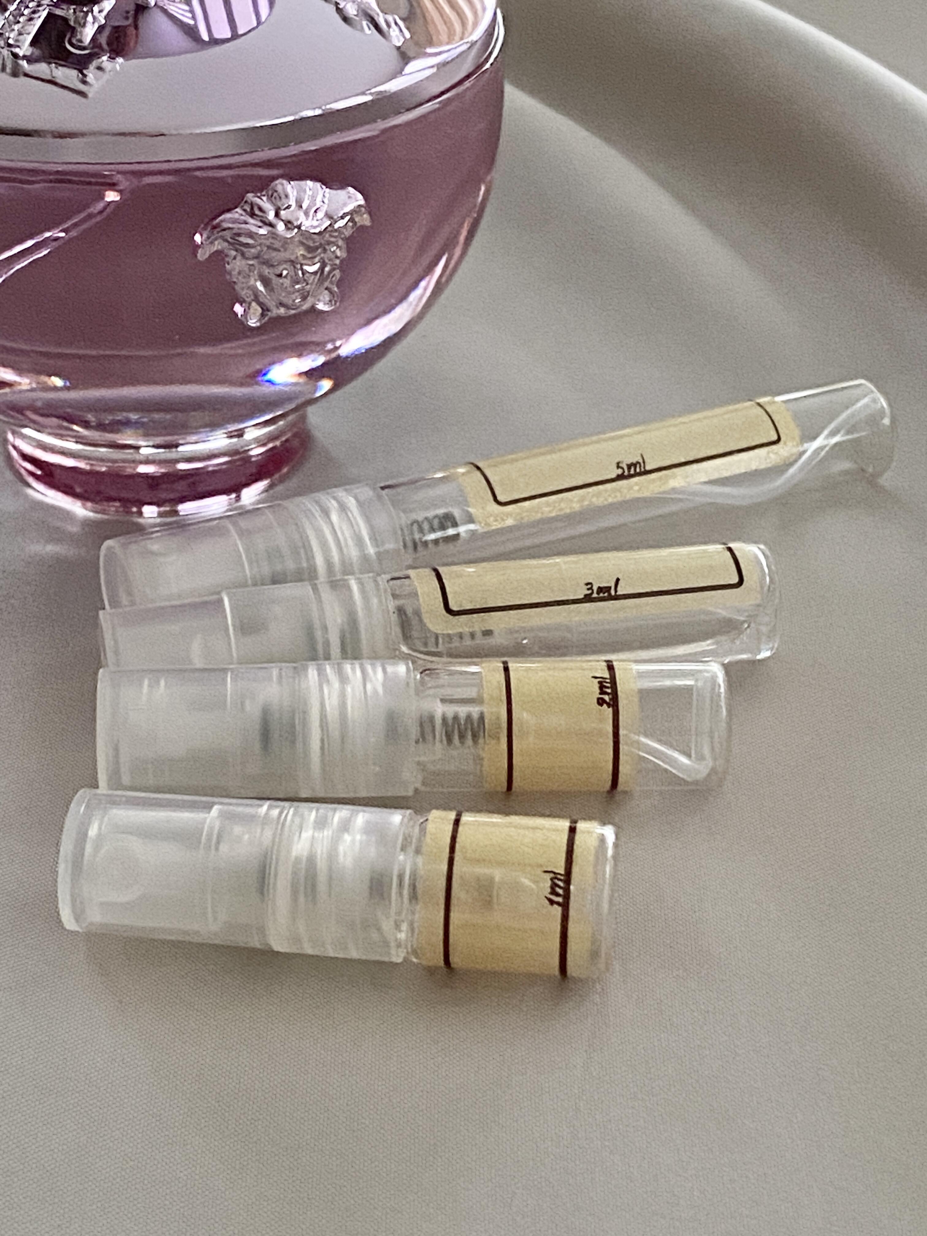 Versace Dylan Blush Pink and sample bottles