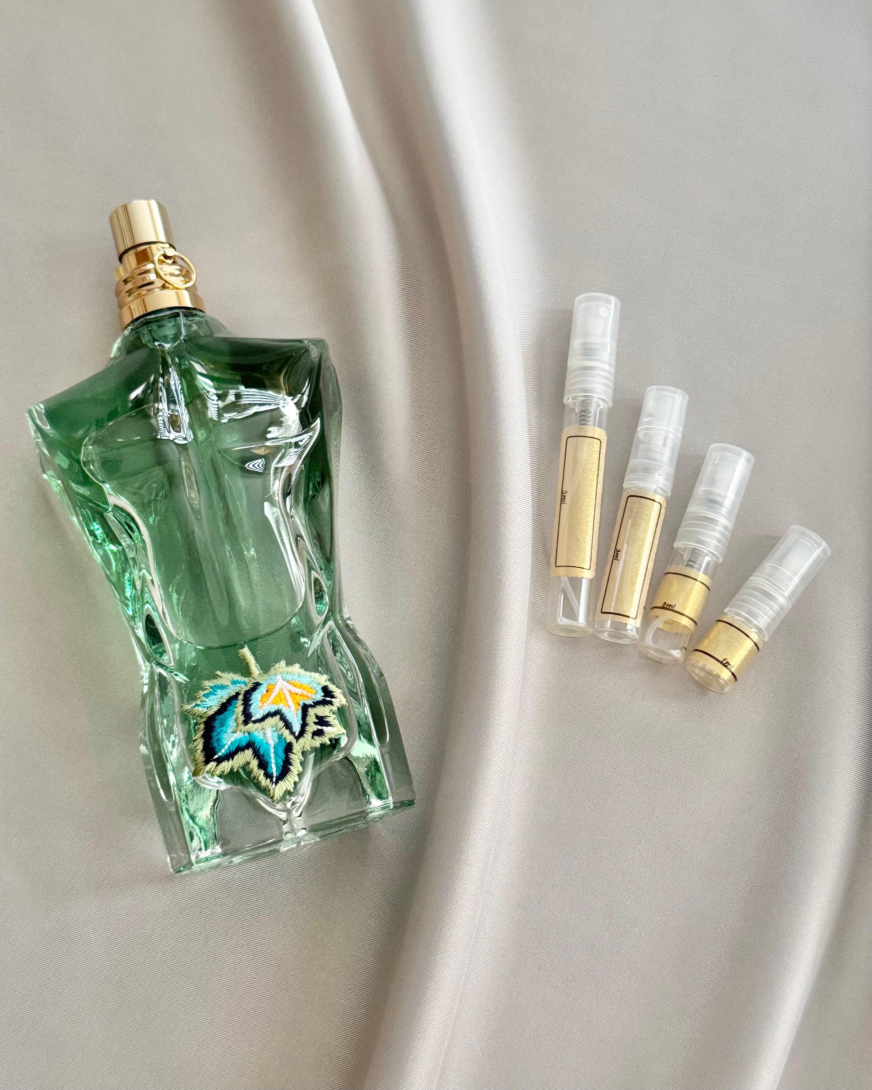 Jean Paul Gaultier Le Beau Paradise Garden fragrance with sample bottles