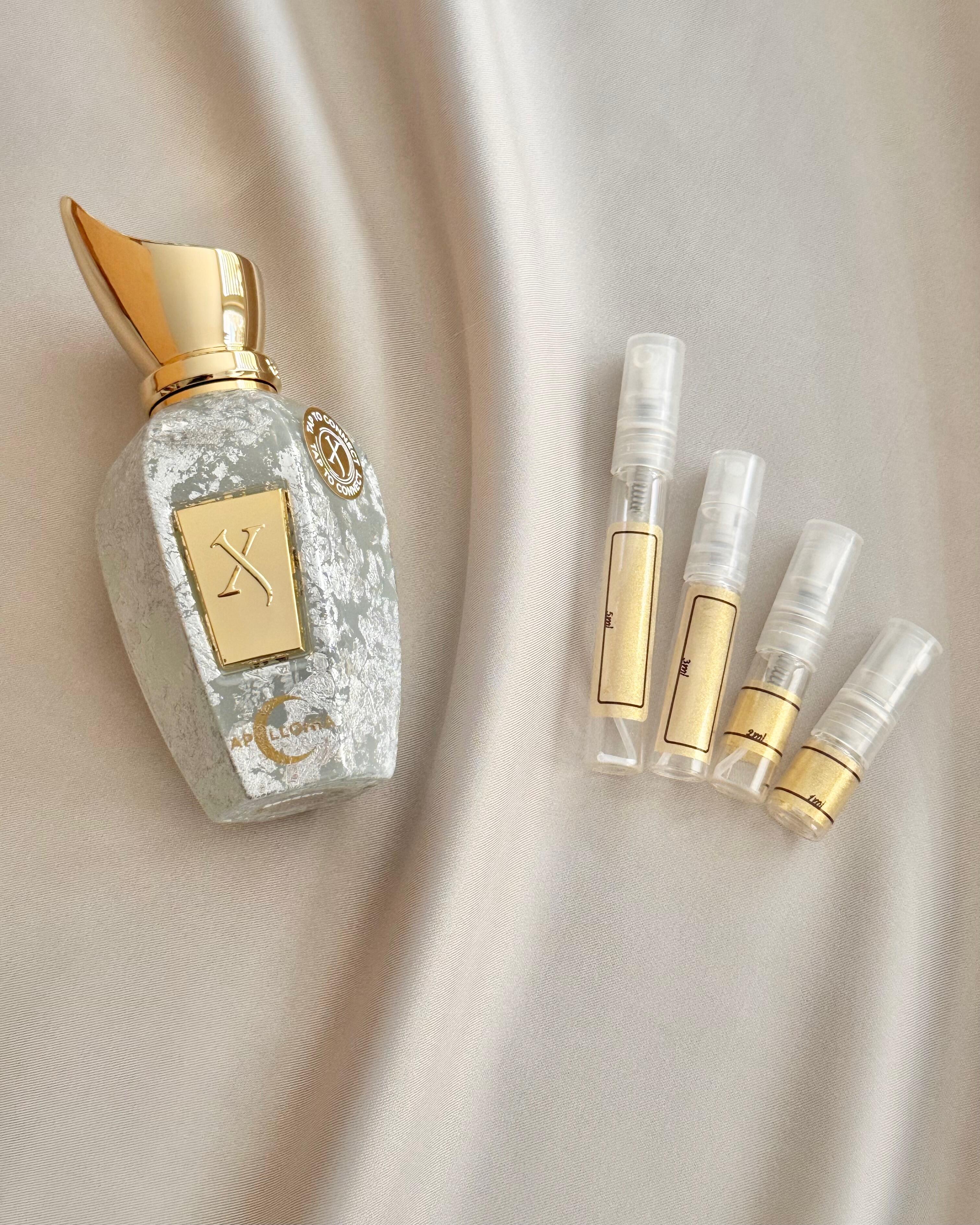 Xerjoff Apollonia with sample bottles