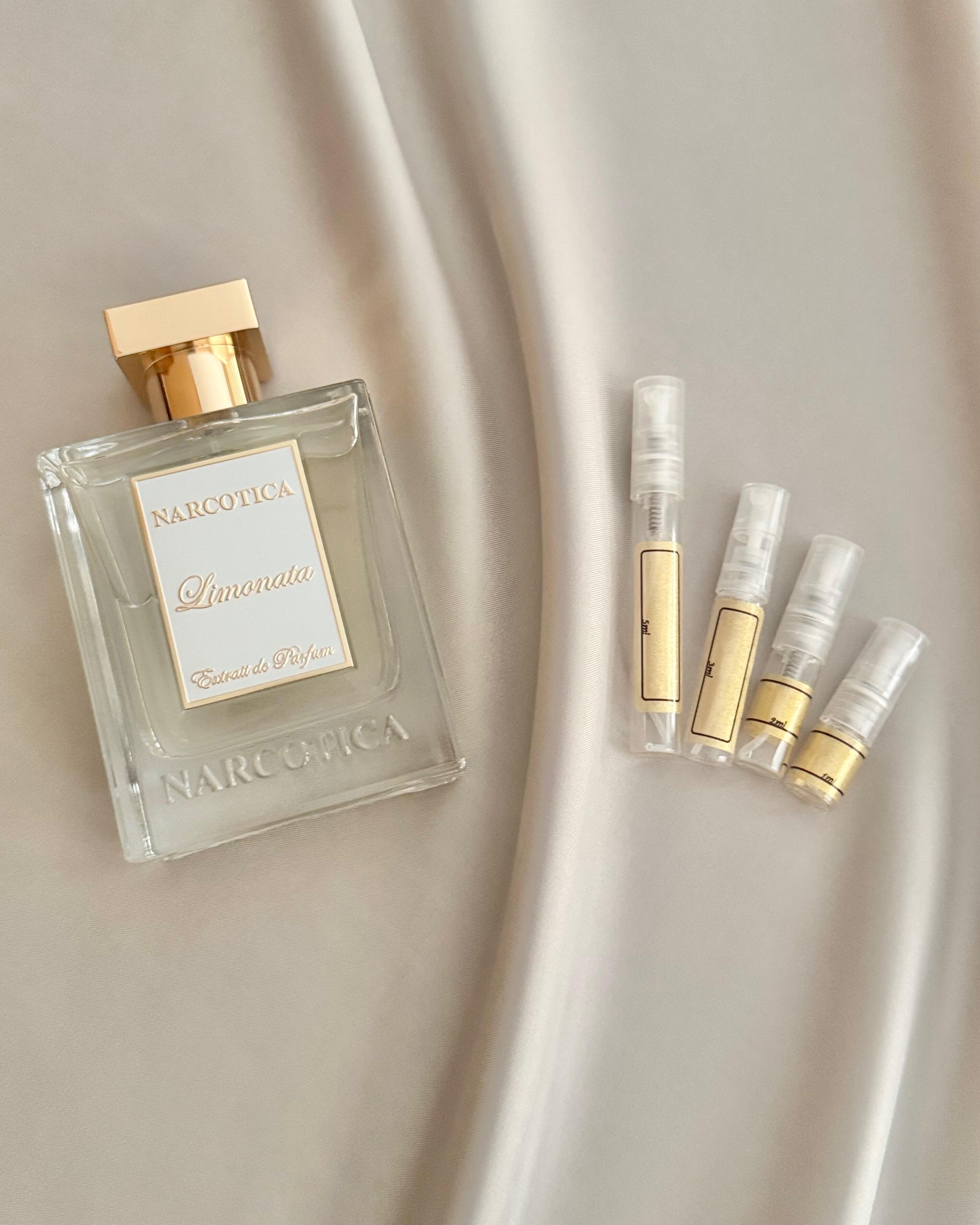 Narcotica Limonata with sample bottles