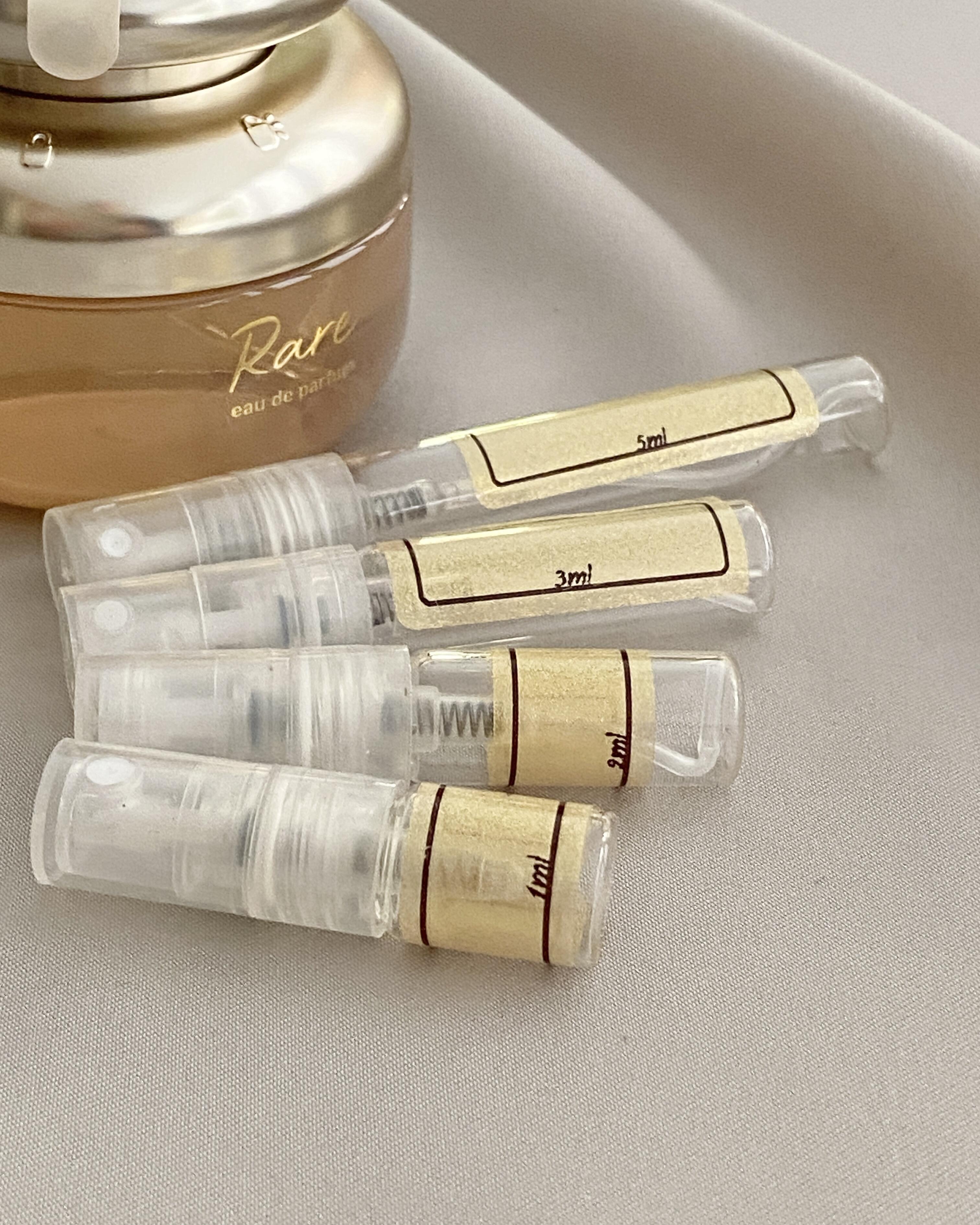 Rare Beauty Rare EDP and sample bottles