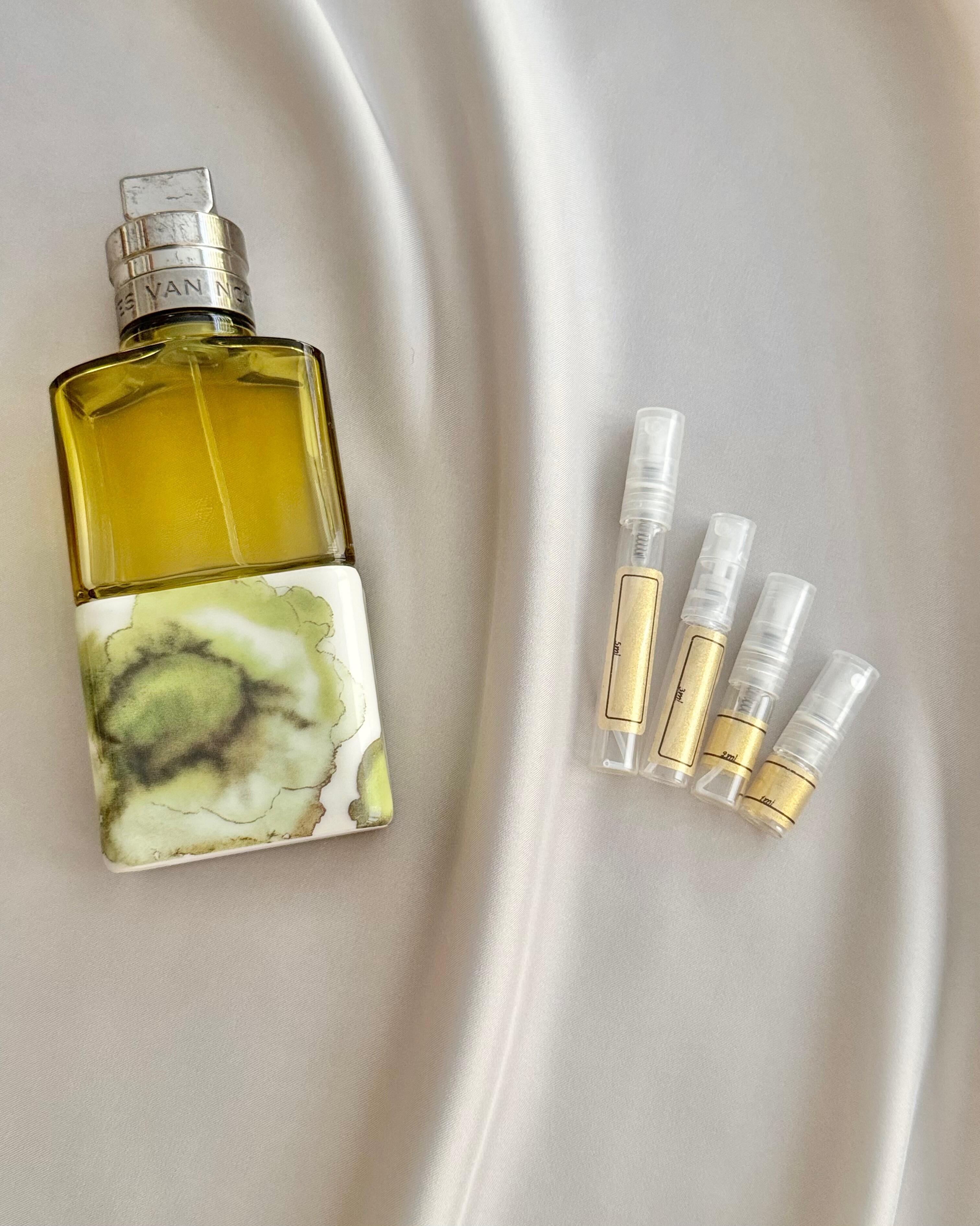 Dries Van Noten Vanille Camouflage and sample bottles