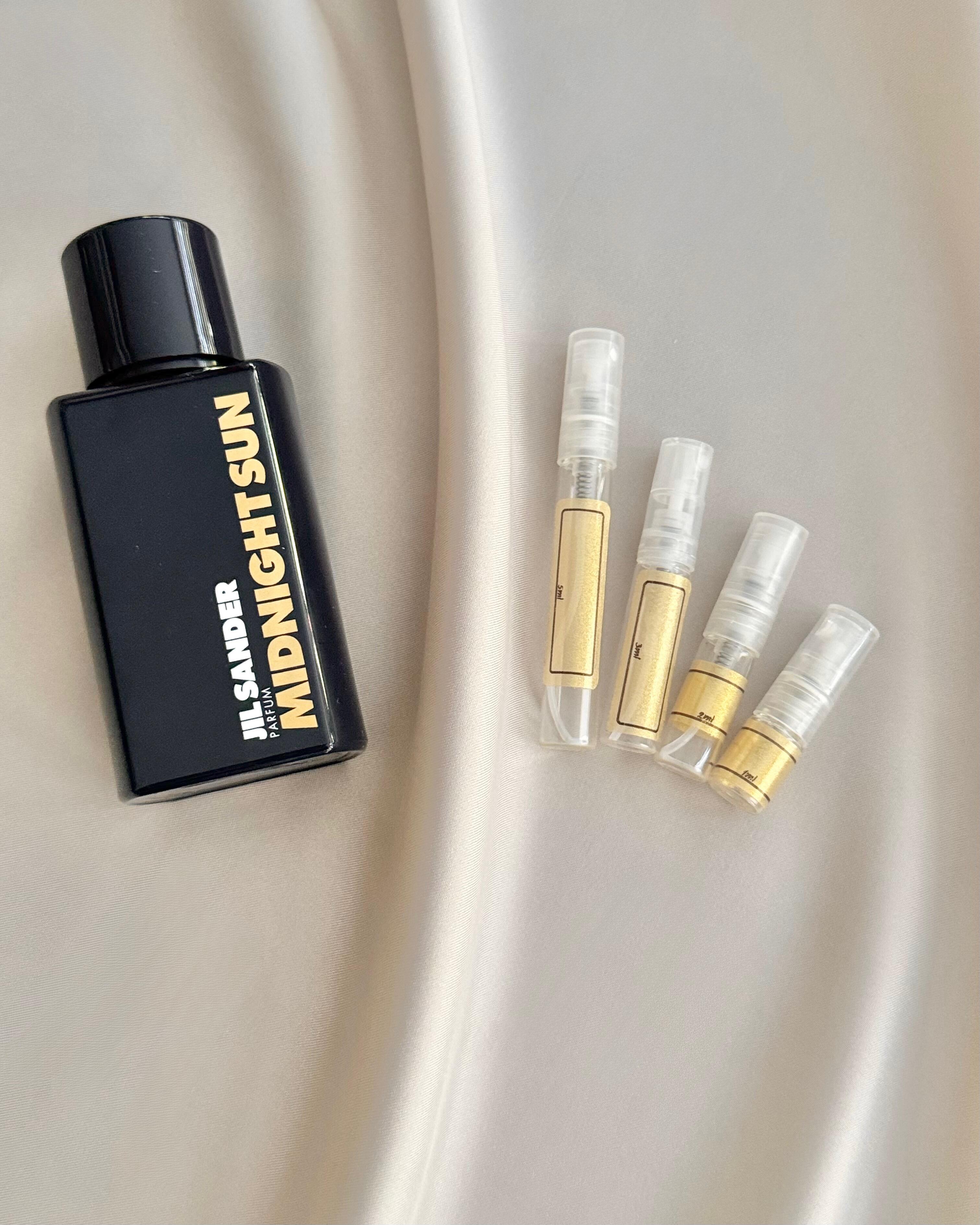 Jill Sander Midnight Sun with sample bottles