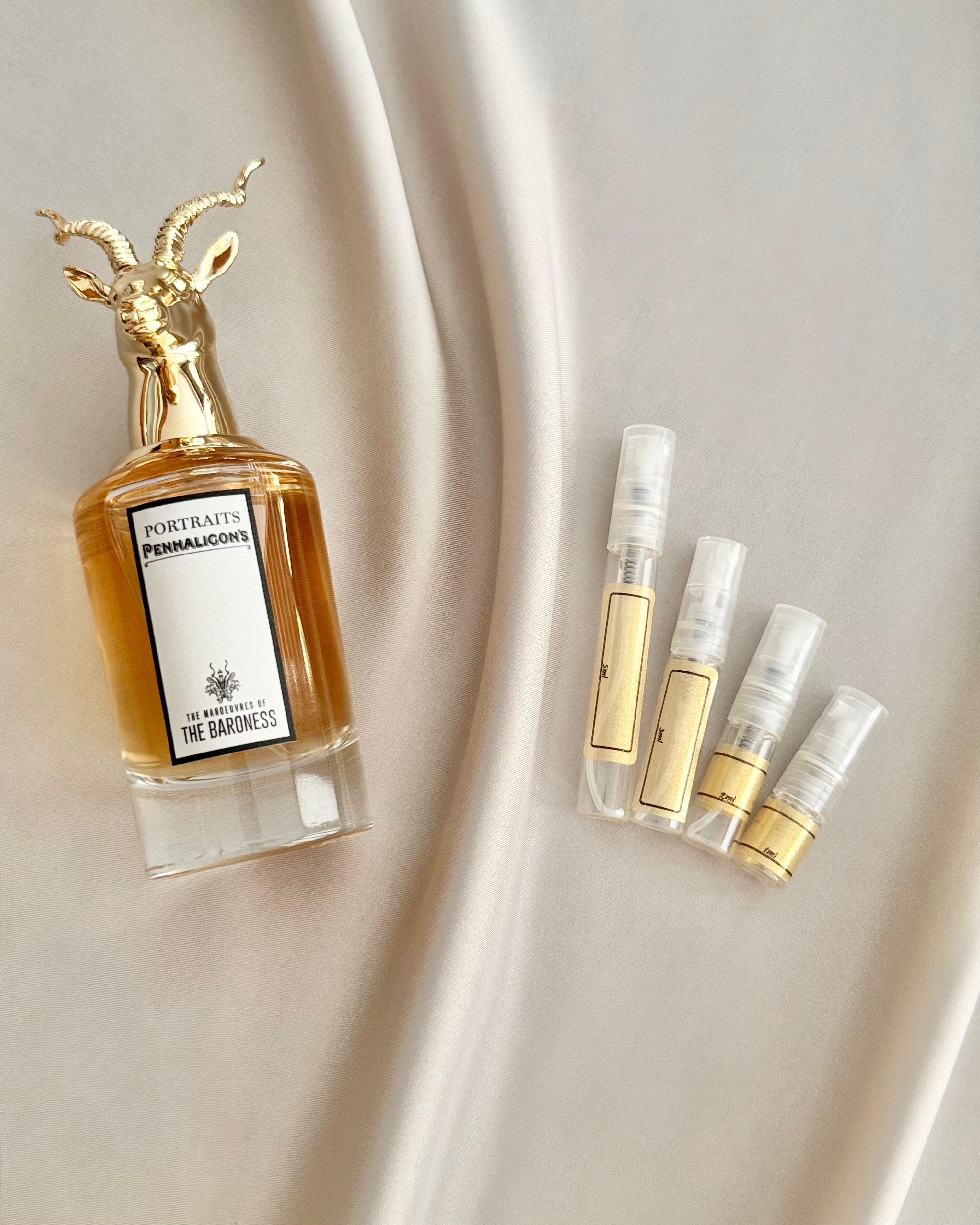 Penhaligons The Manoeuvres of the Baroness with sample bottles