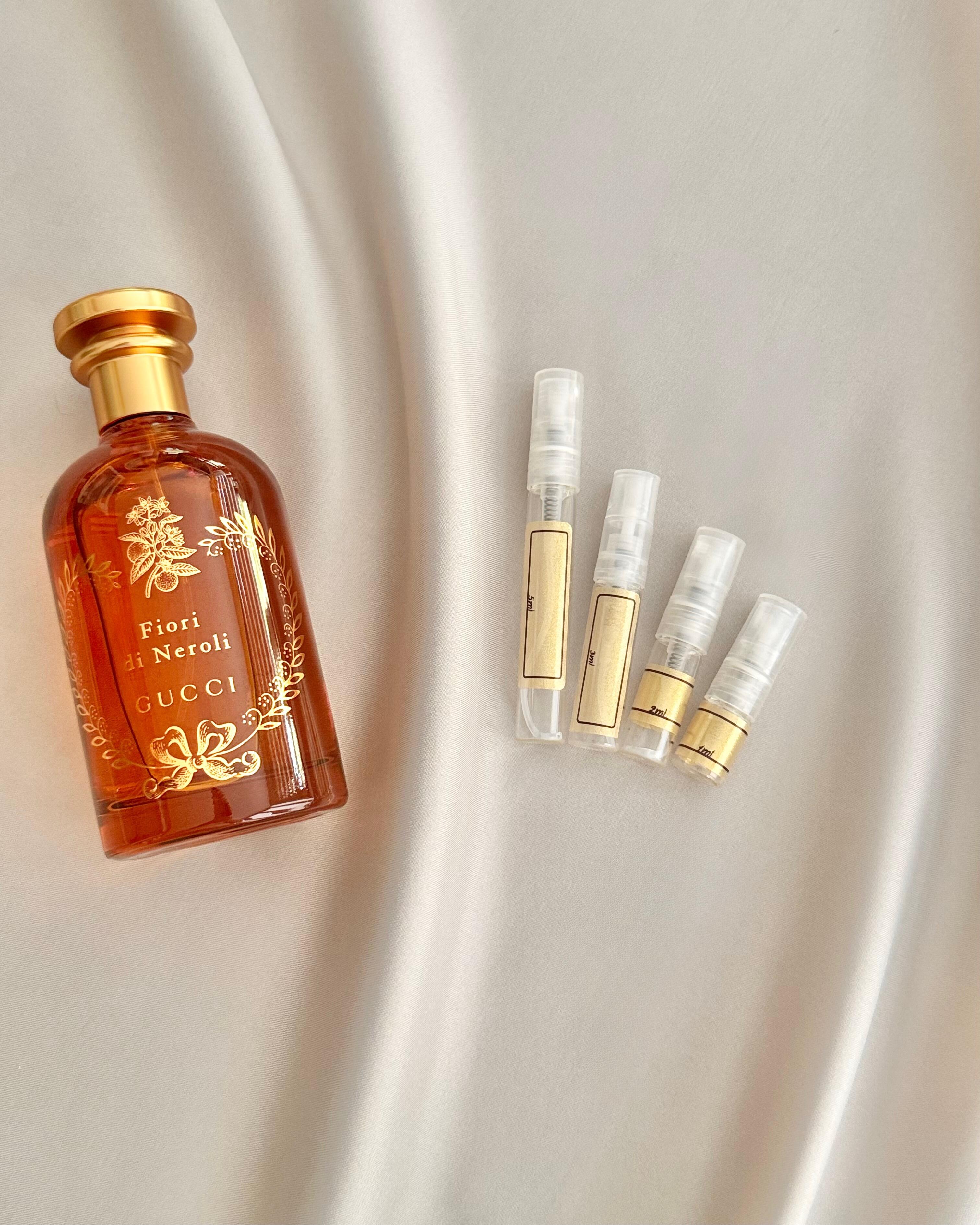 Gucci Fiori De Neroli with sample bottles