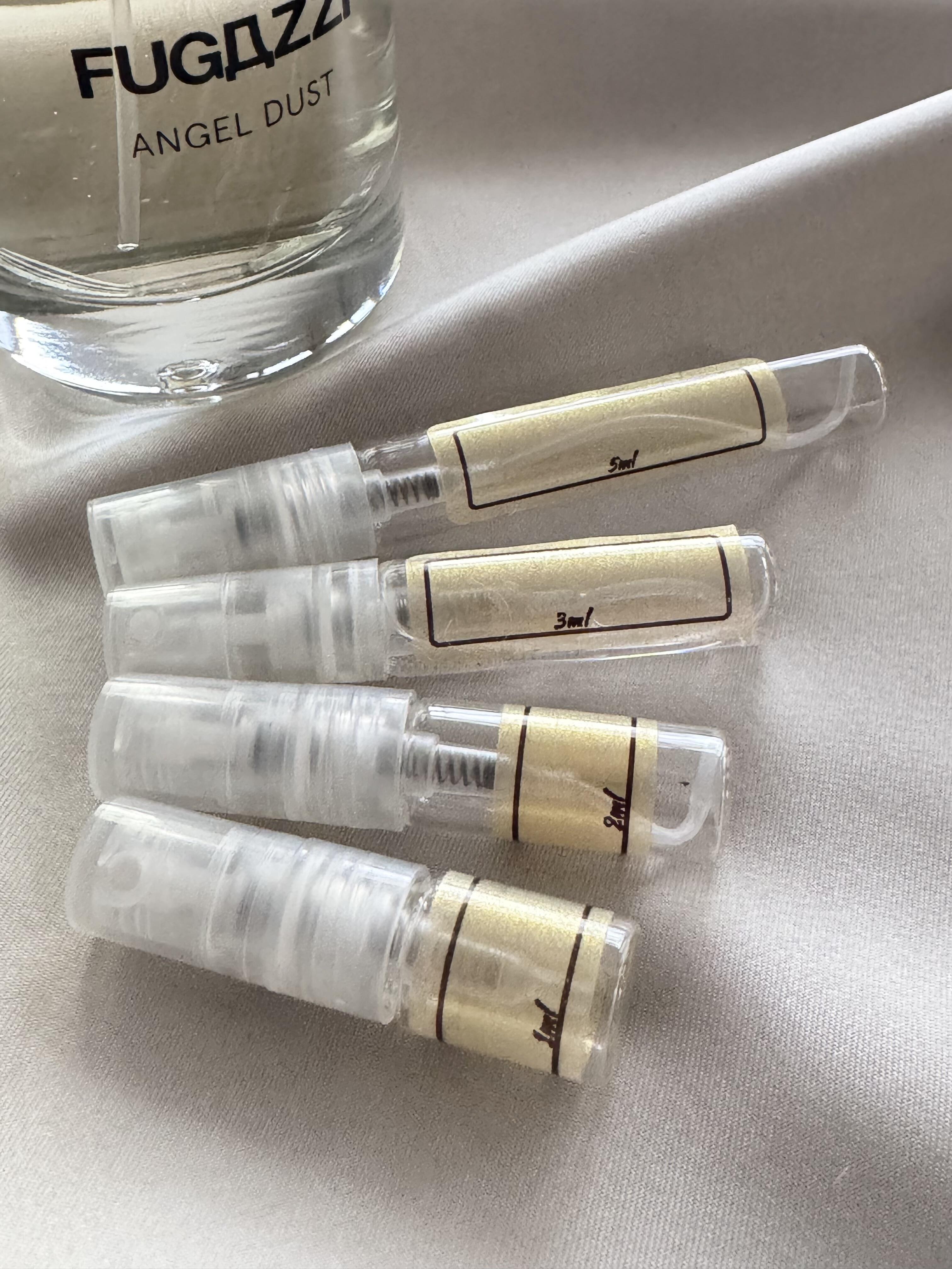 Fugazzi Angel Dust Extrait perfume with sample bottles