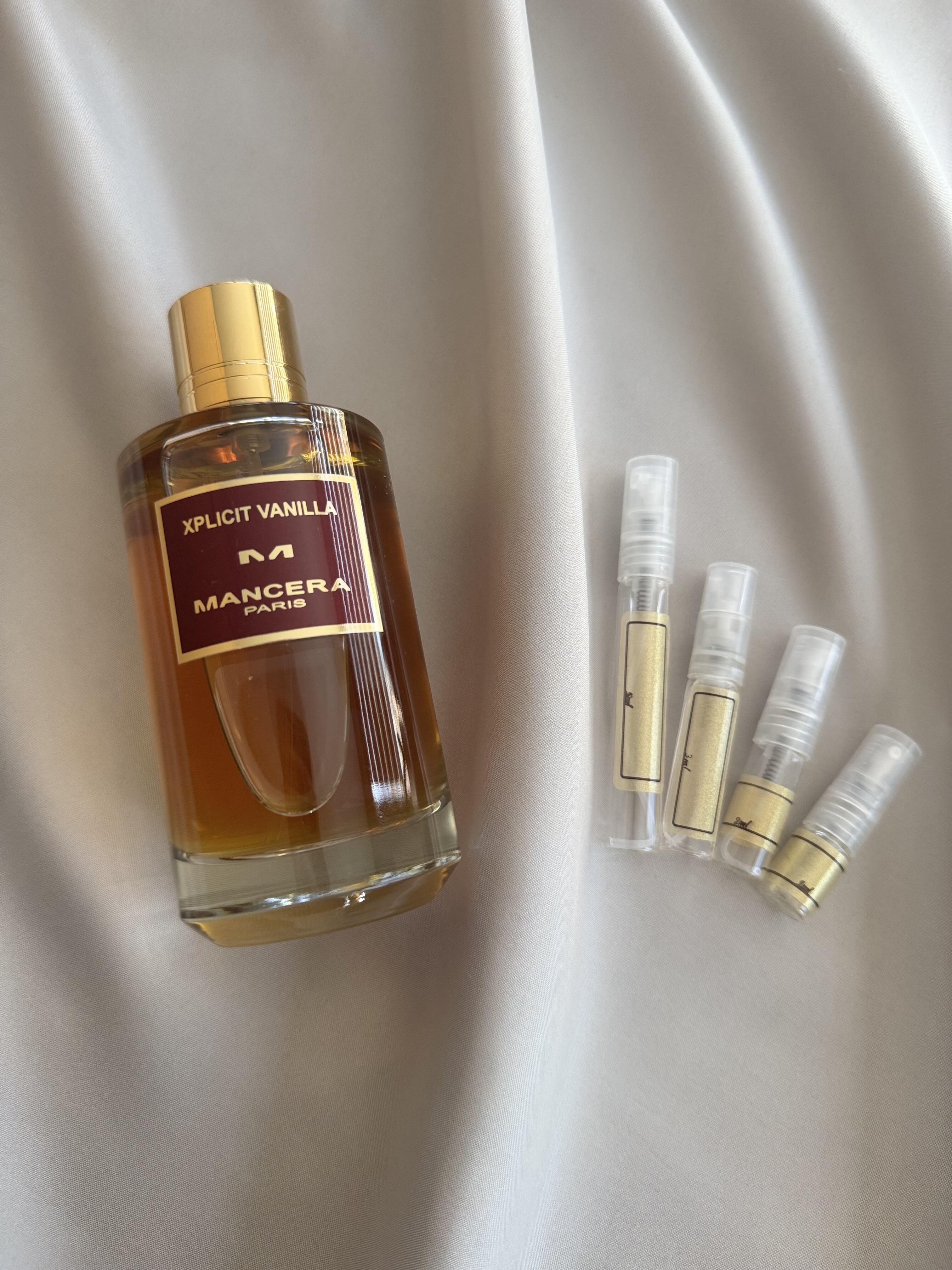 Mancera Xplicit Vanilla with sample bottles