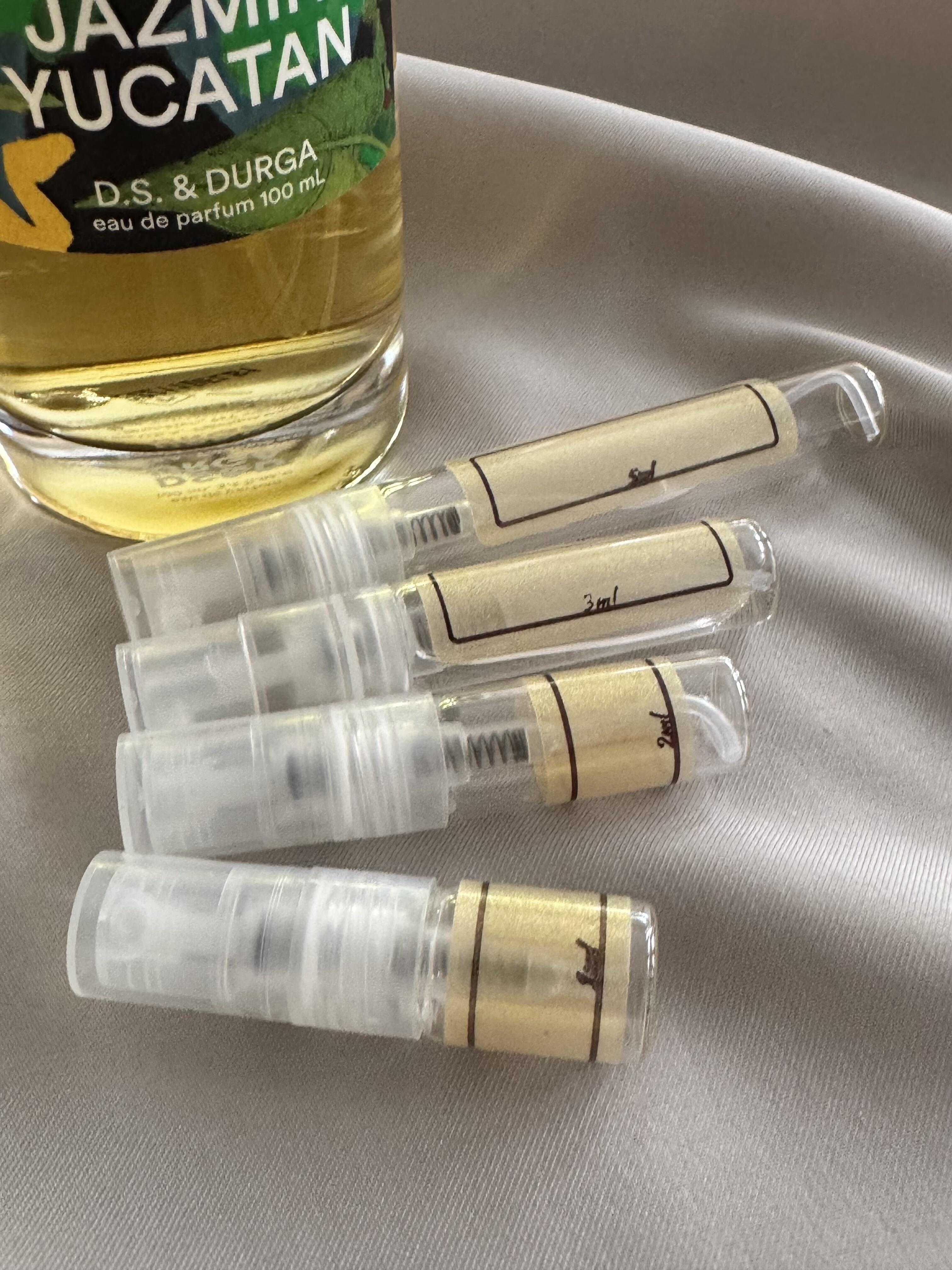 D S & DURGA Jazmin Yacatan with sample bottles