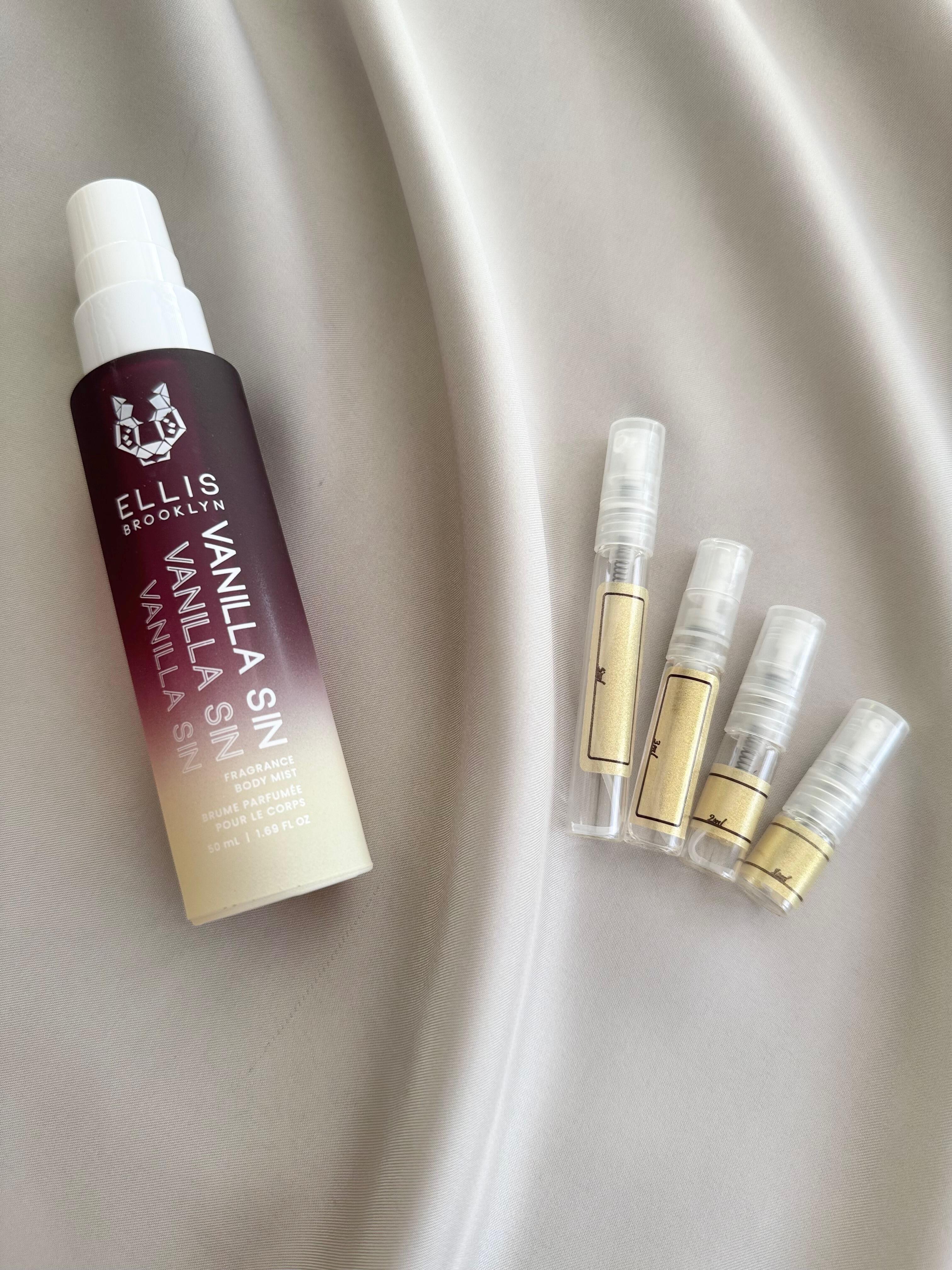 Ellis Brooklyn Vanilla Sin with sample bottles