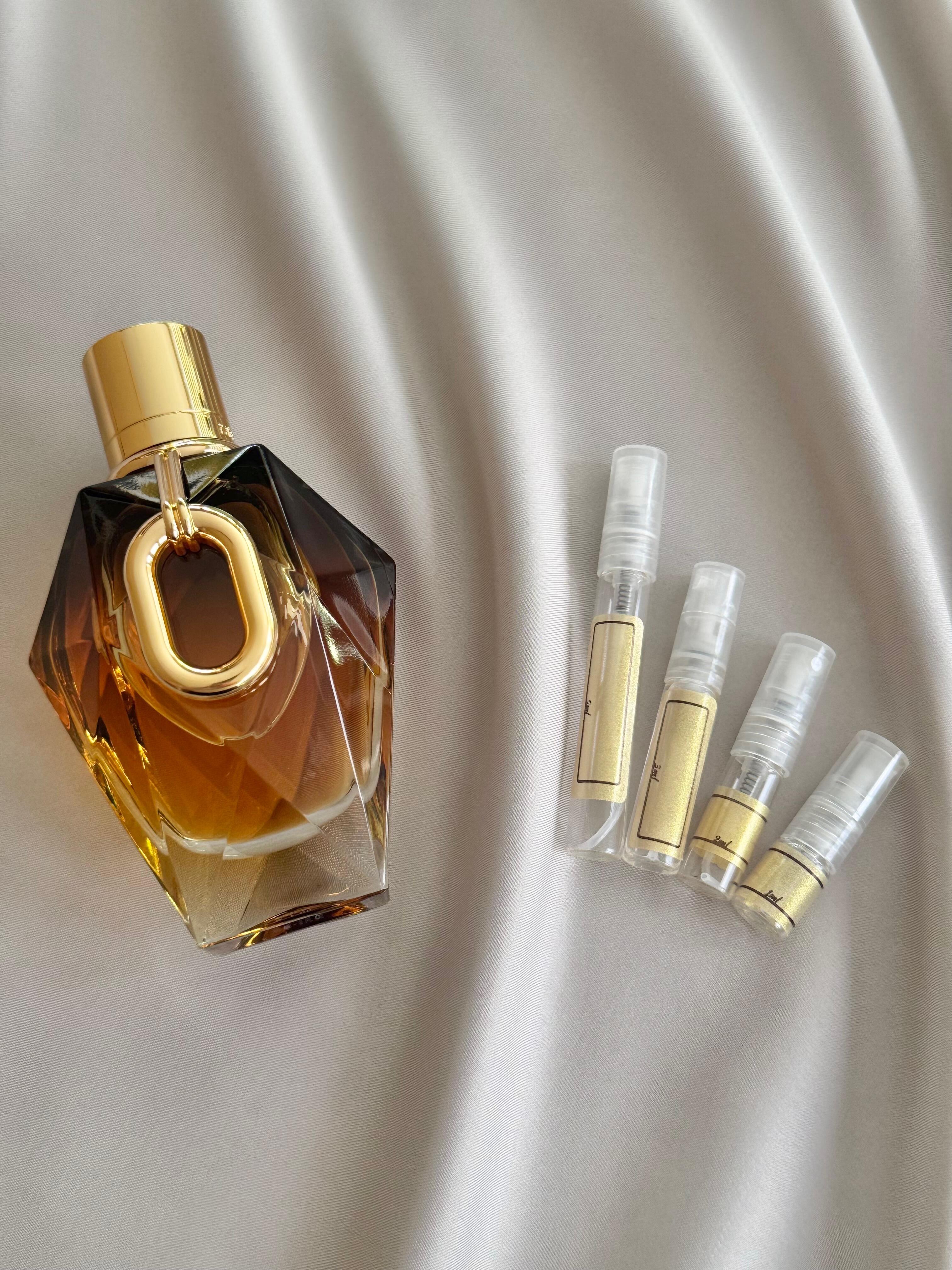 Rabanne Million Gold For Her Parfum with sample bottles