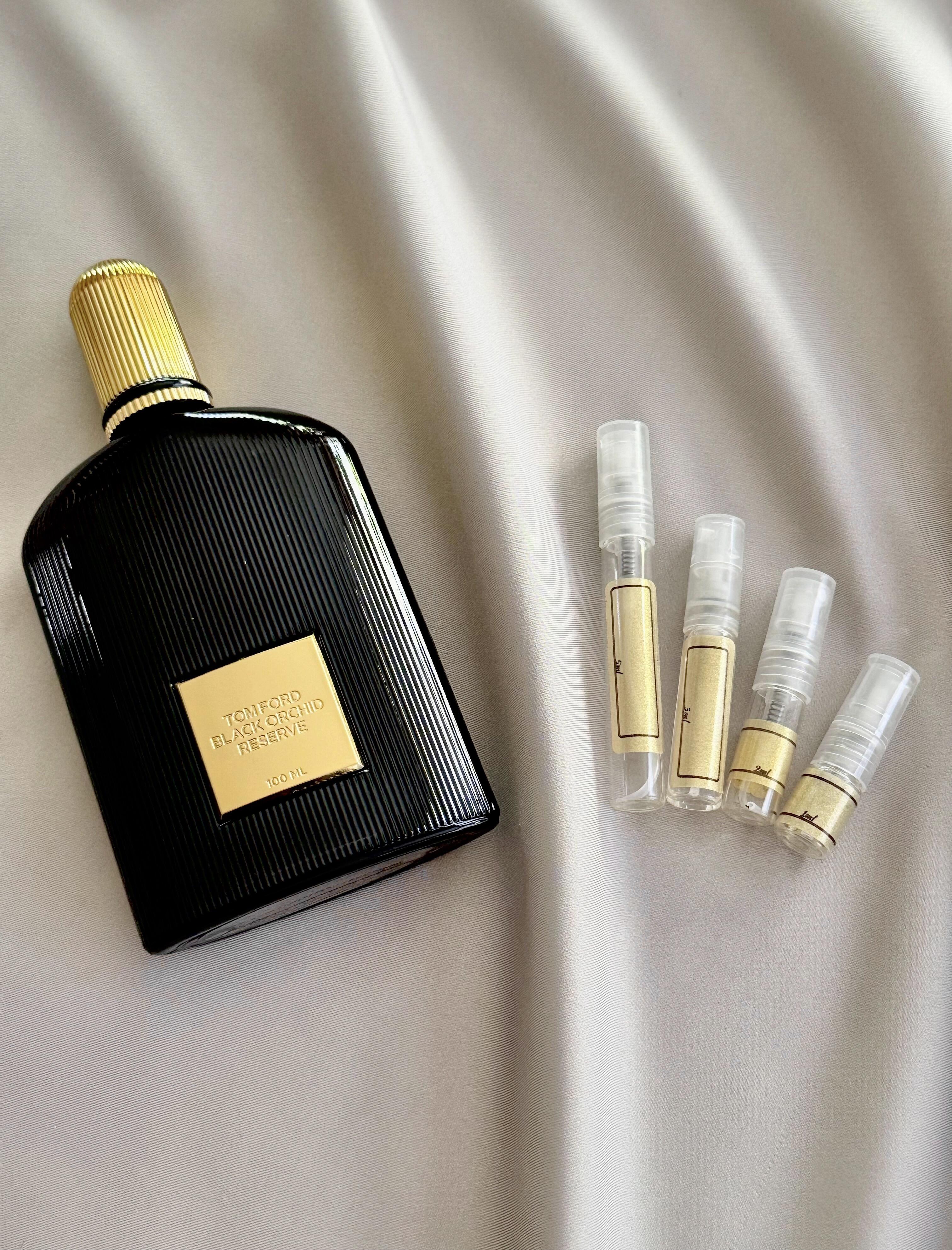 Black Tom Black Orchid Reserve with sample bottles