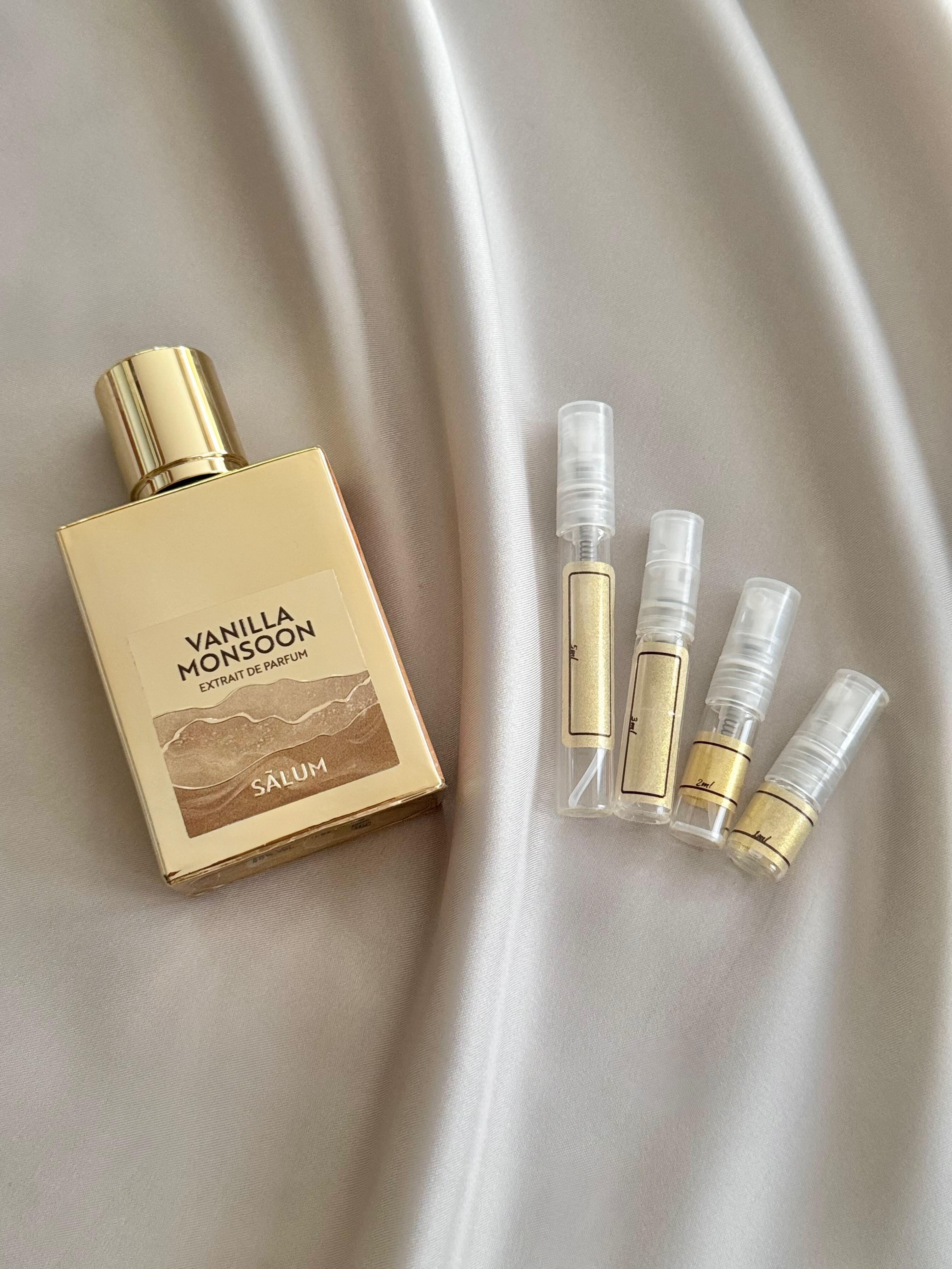 Salum Parfums Vanilla Monsoon with sample bottles