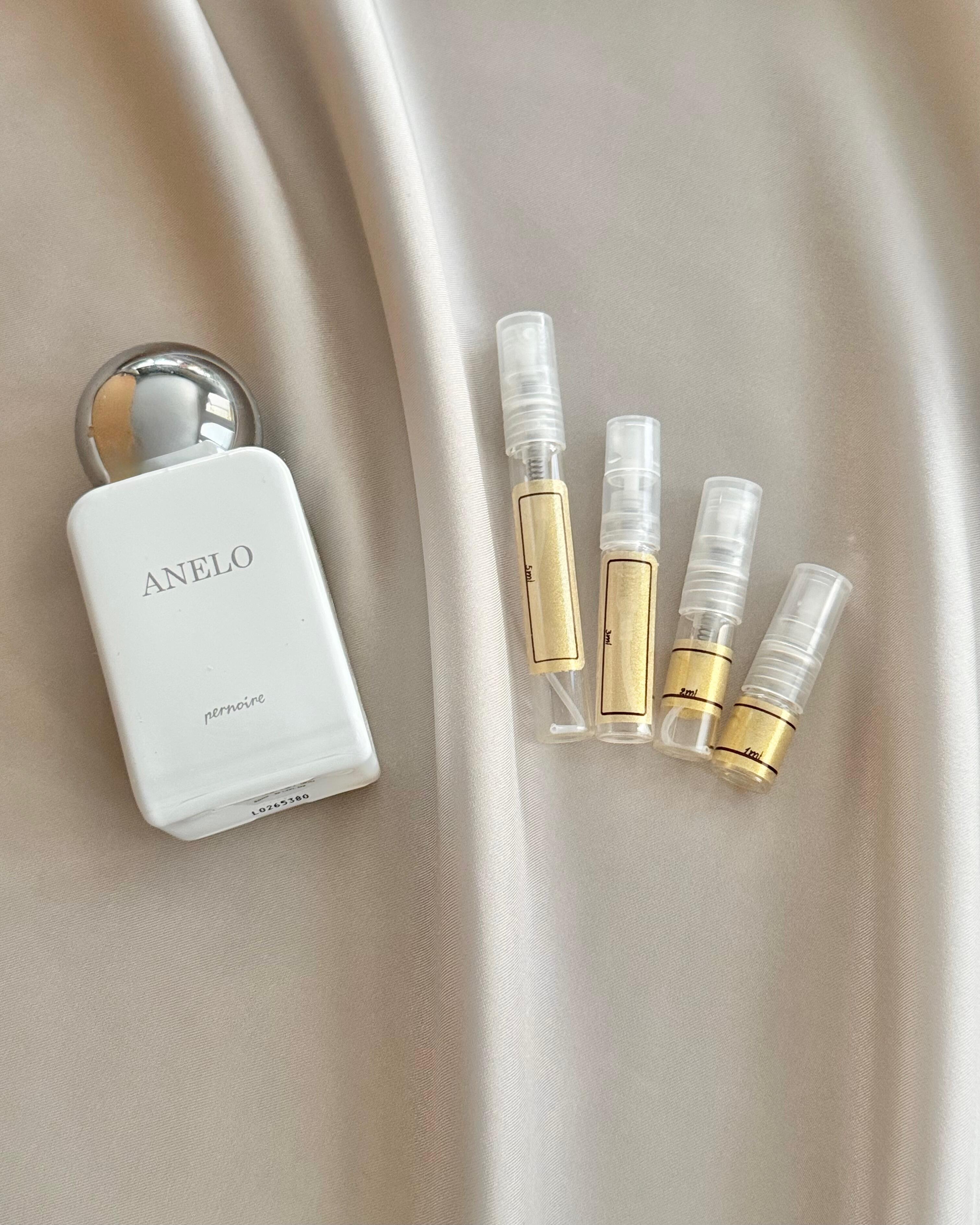 Pernoire Anelo with sample bottles