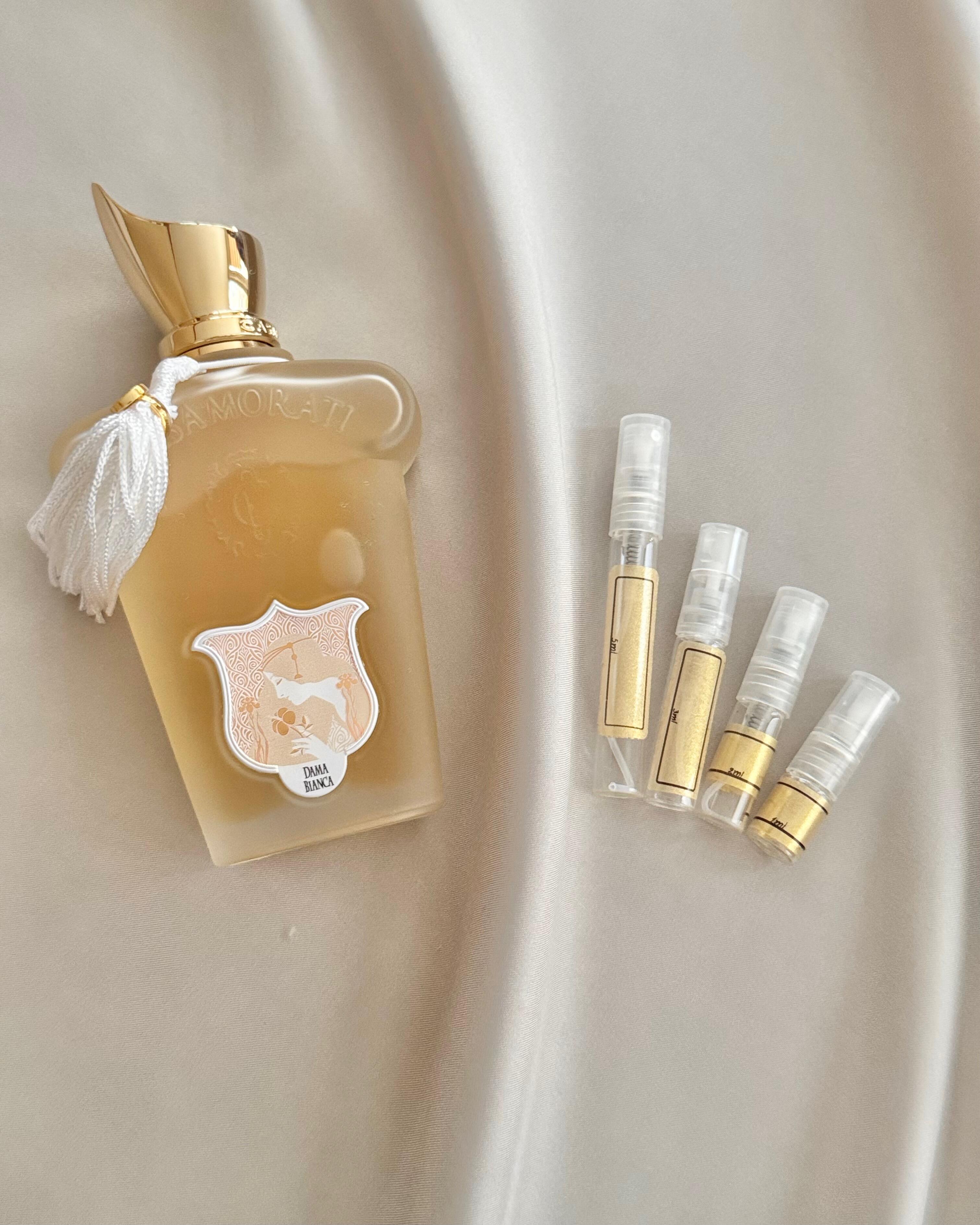 Xerjoff Dama Bianca with sample bottles