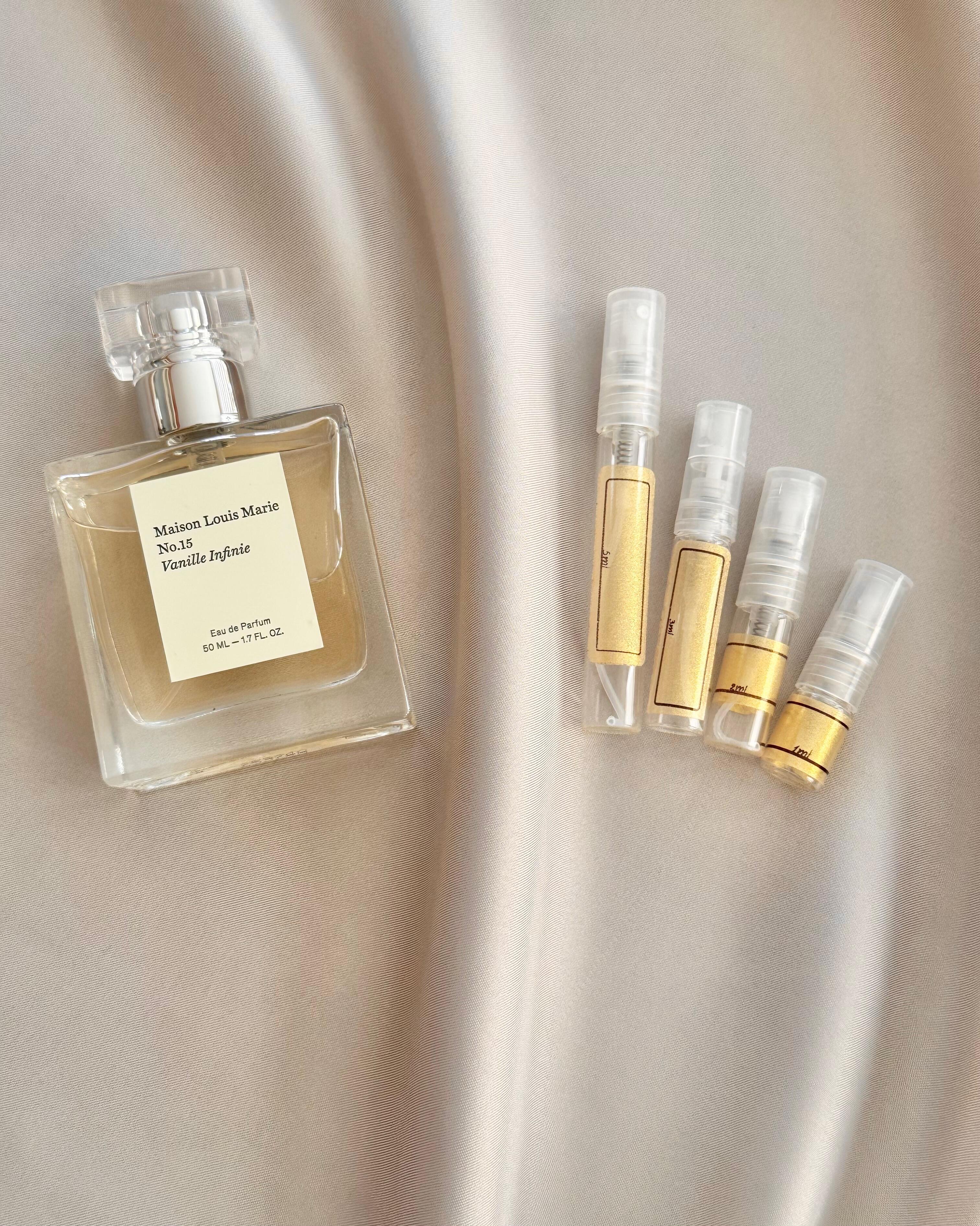 Maison Louis Marie No.15 Vanille Infinie with sample bottles