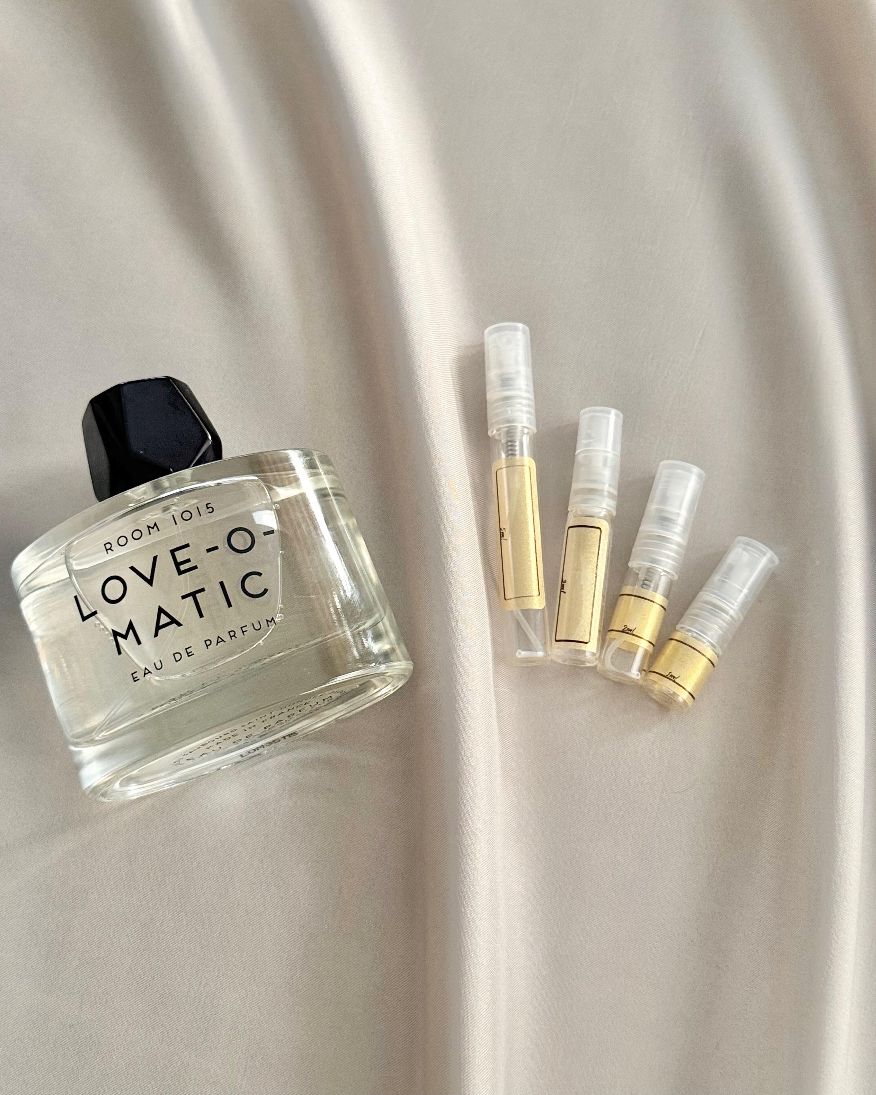 Room 1015 Love-O-Matic with sample bottles