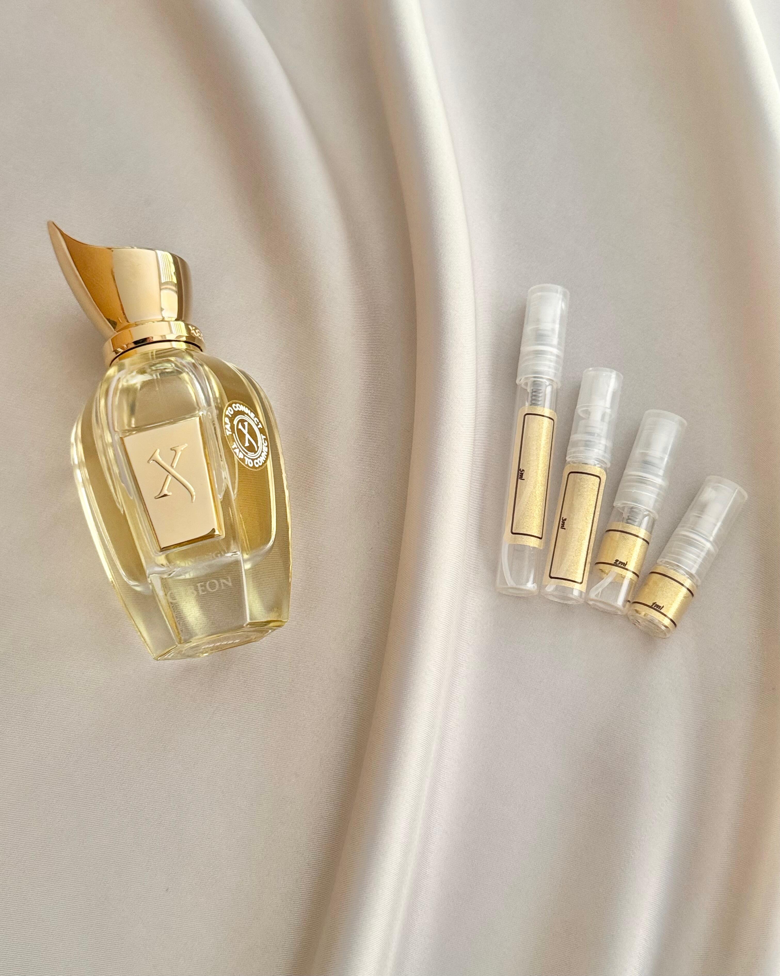 Xerjoff Gibeon with sample bottles