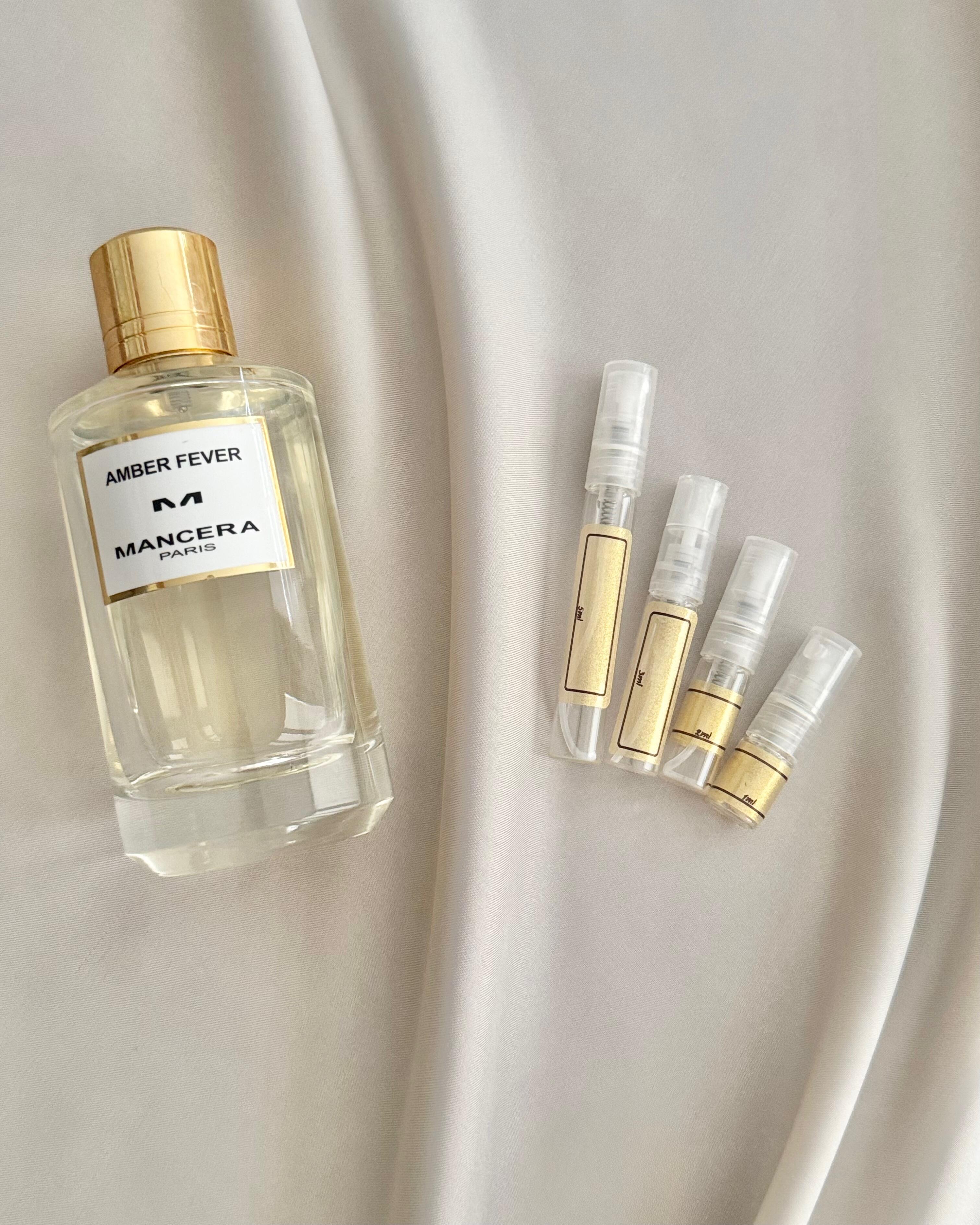 Mancera Amber Fever with sample bottles
