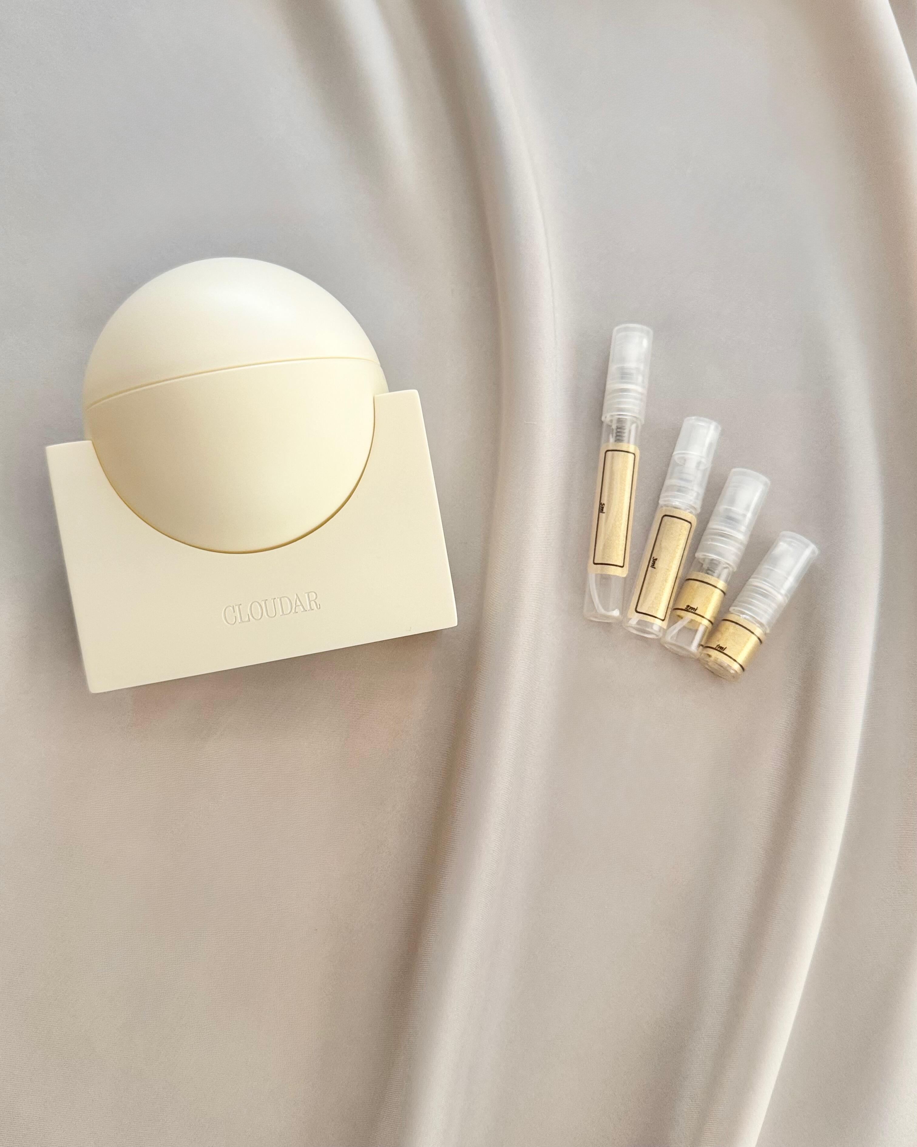 Better World Fragrance House Cloudar with sample bottles