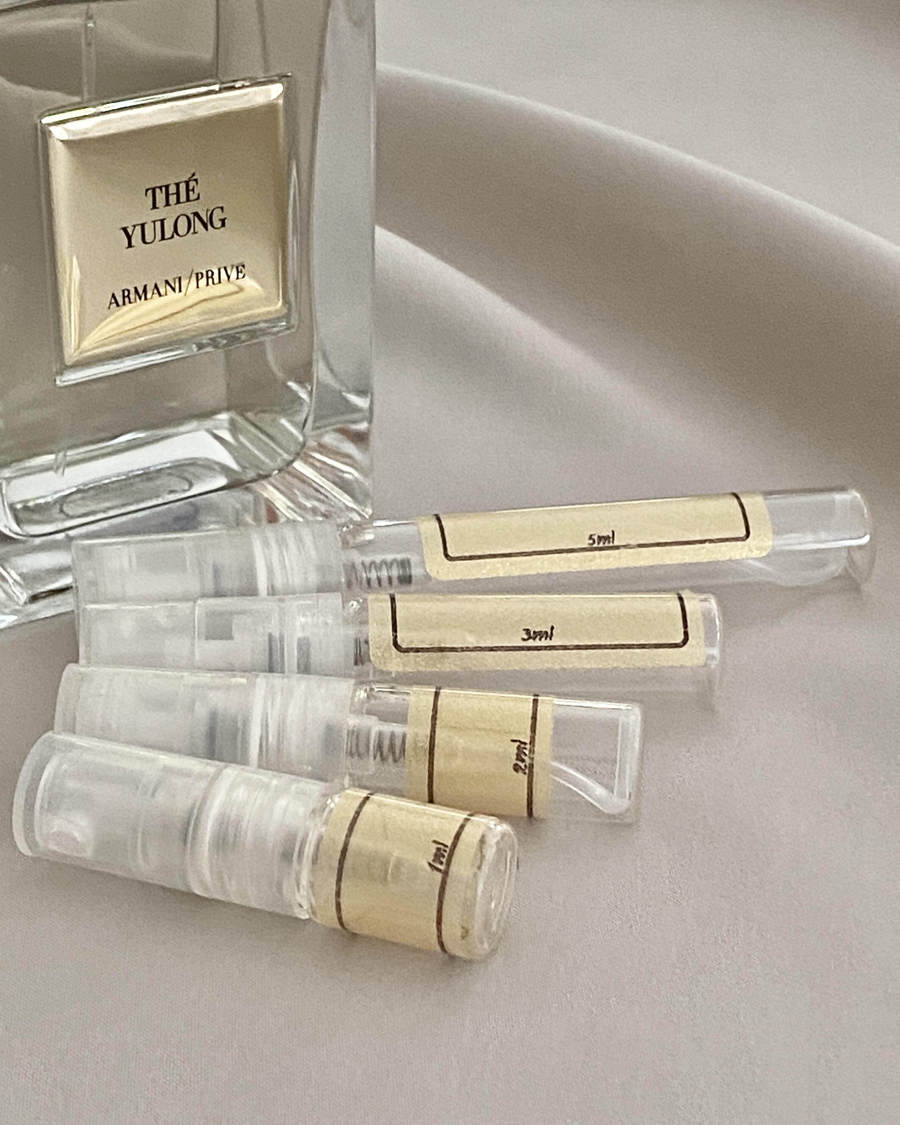 Armani Prive The Yulong and sample bottles