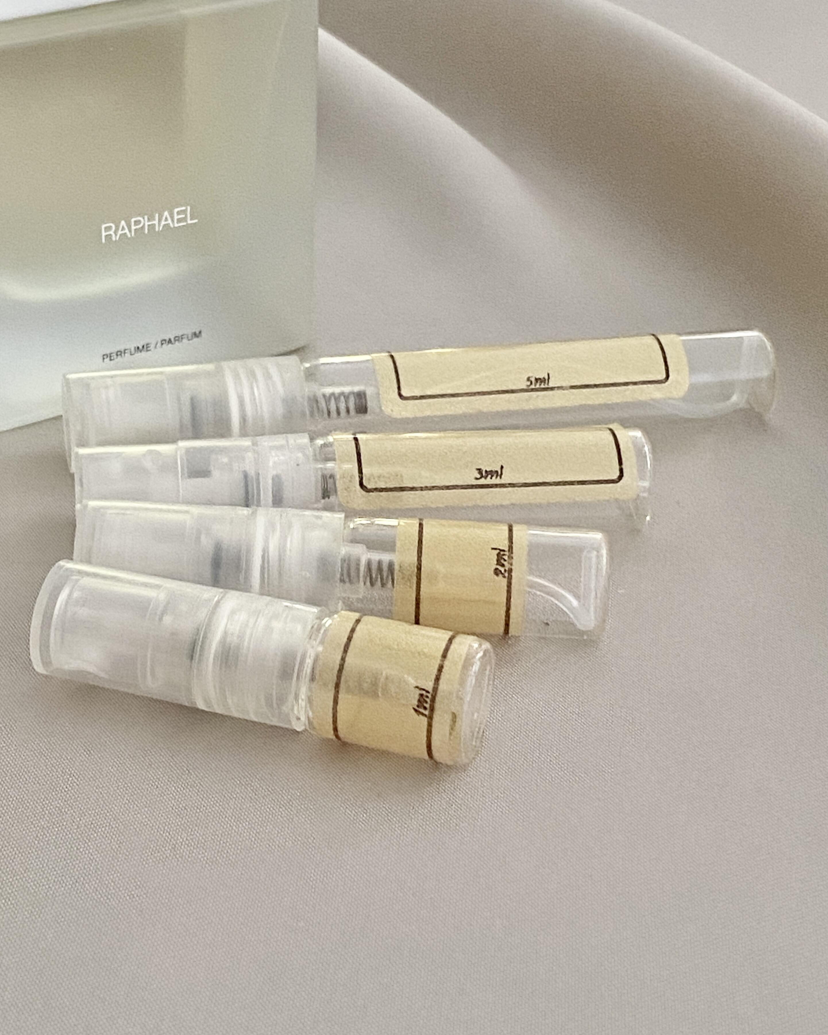 Sora Dora Raphael and sample bottles
