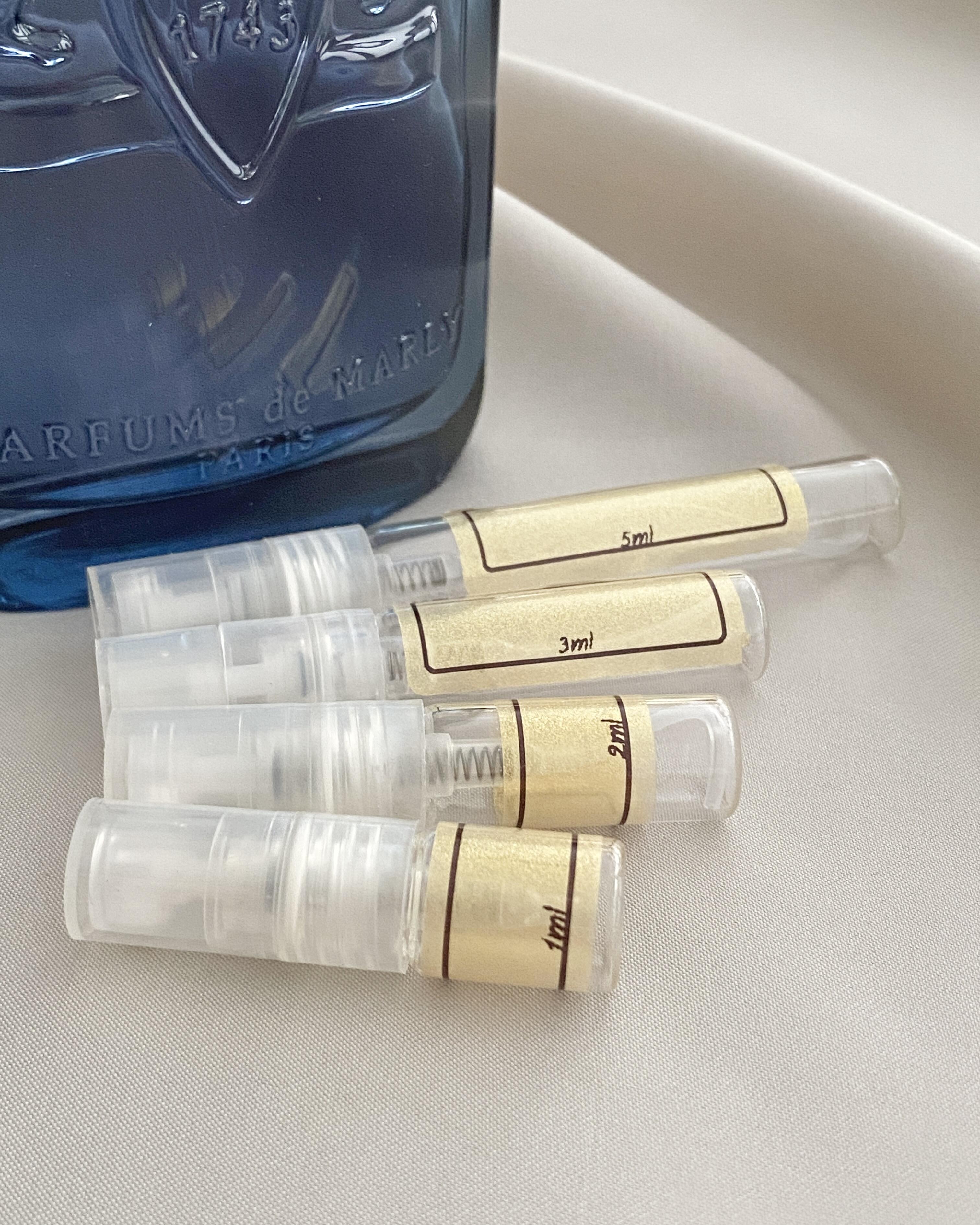 Parfums de Marly Sedley and sample bottles