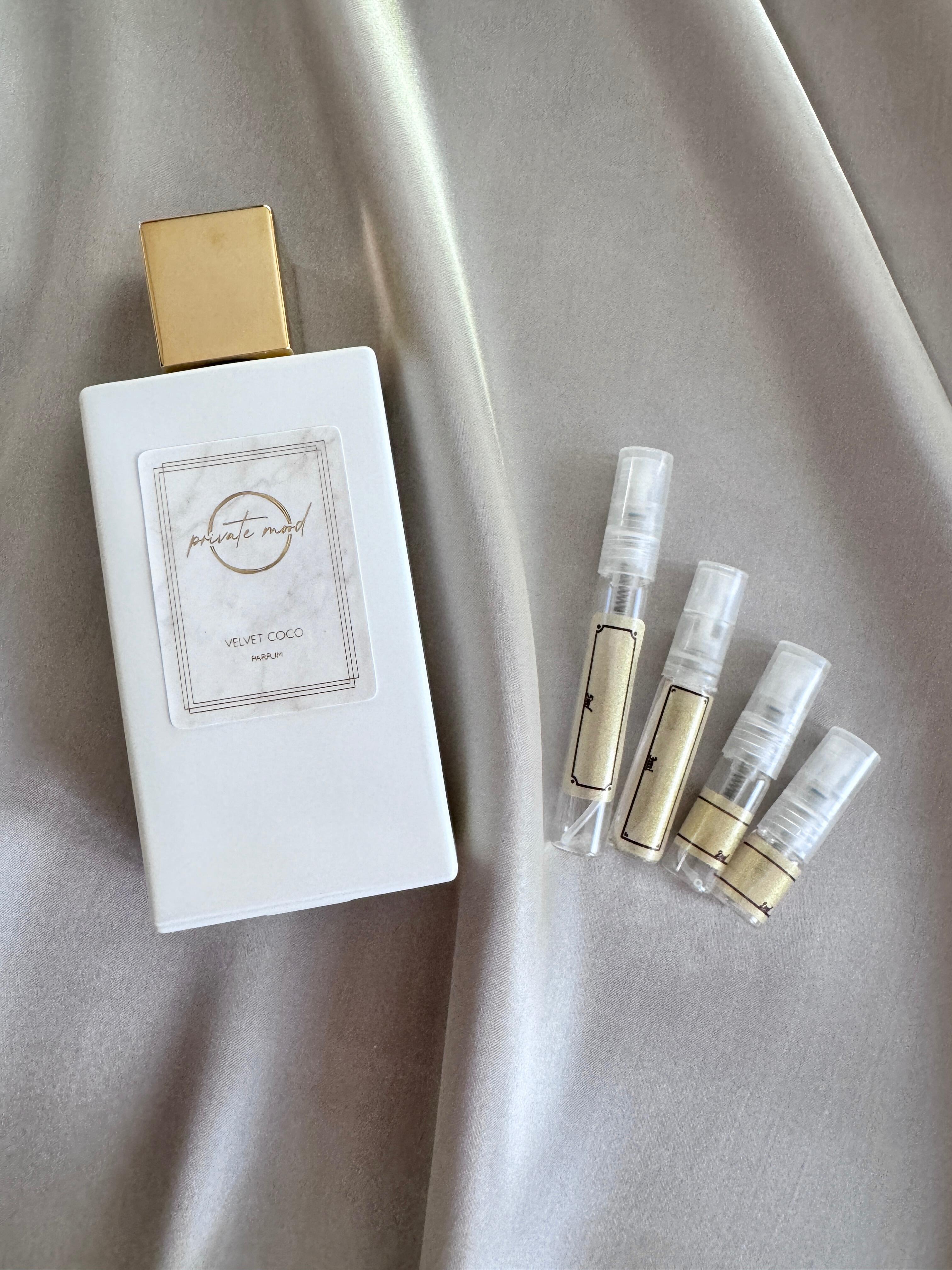 Private Moods perfume with sample bottles