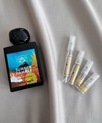 Lorenzo Pazzaglia Summer Hammer perfume and sample bottles
