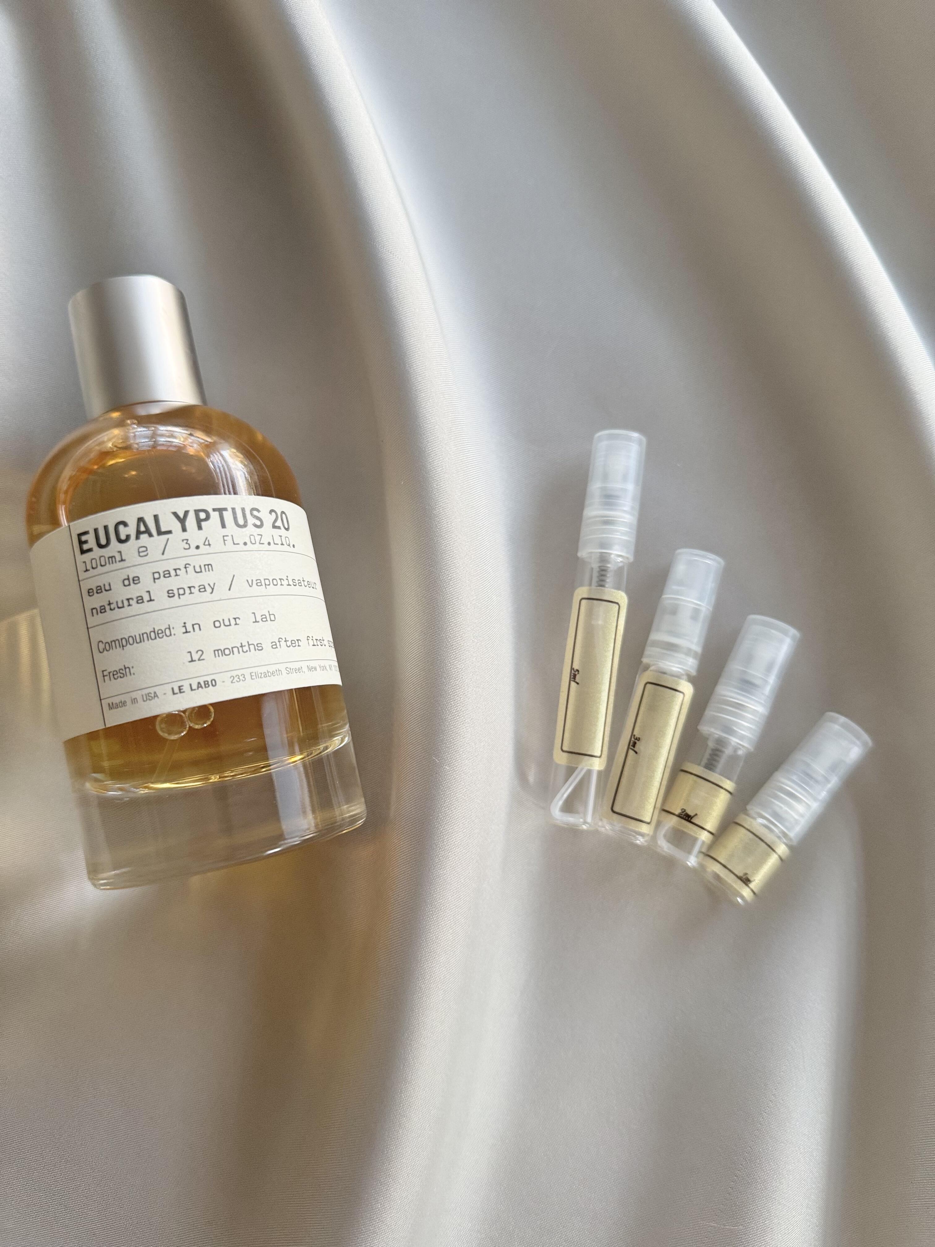 Le Labo Eucalyptus 20 with sample bottles