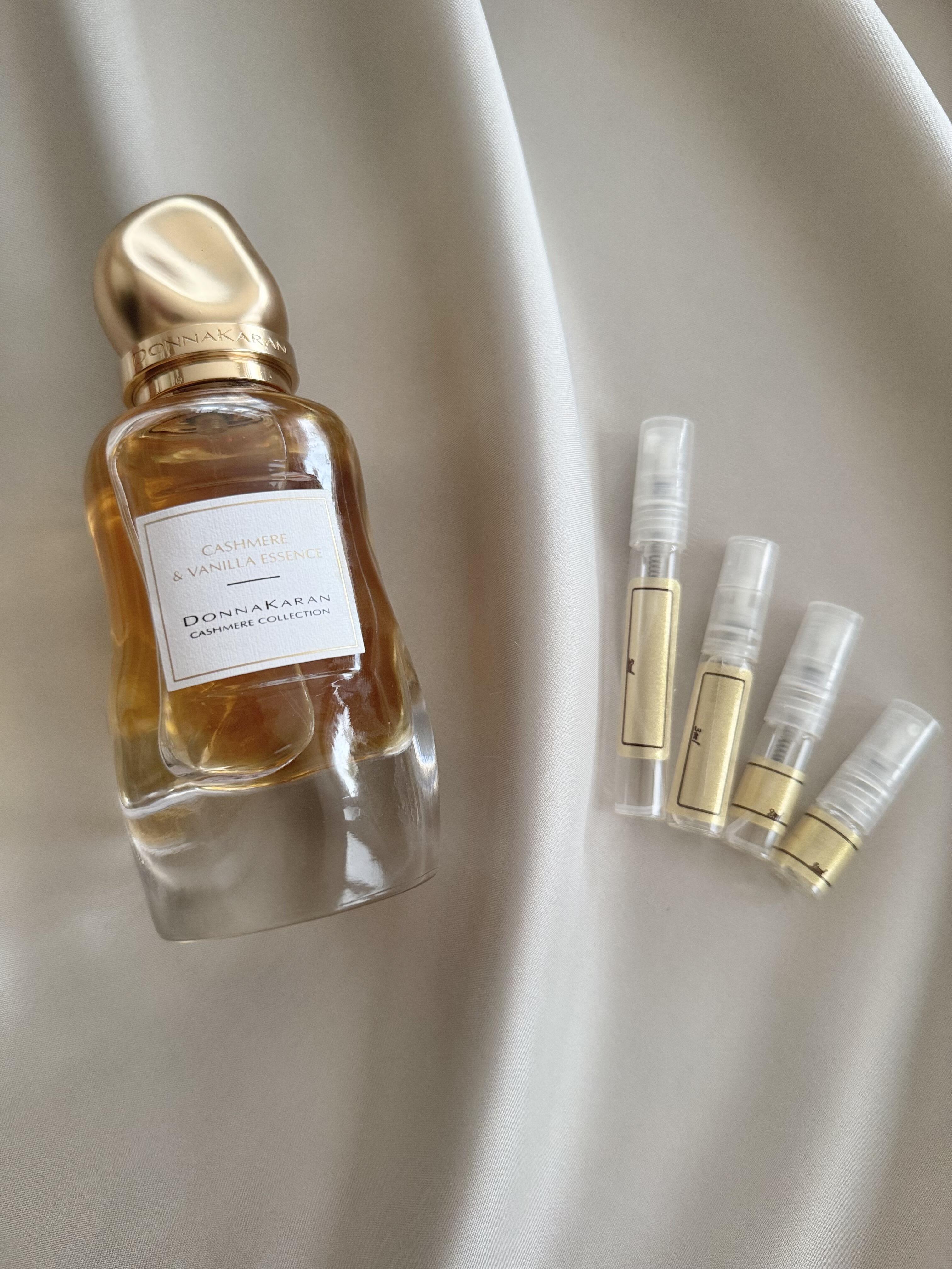 Donna Karan Cashmere & Vanilla Essence with sample bottles
