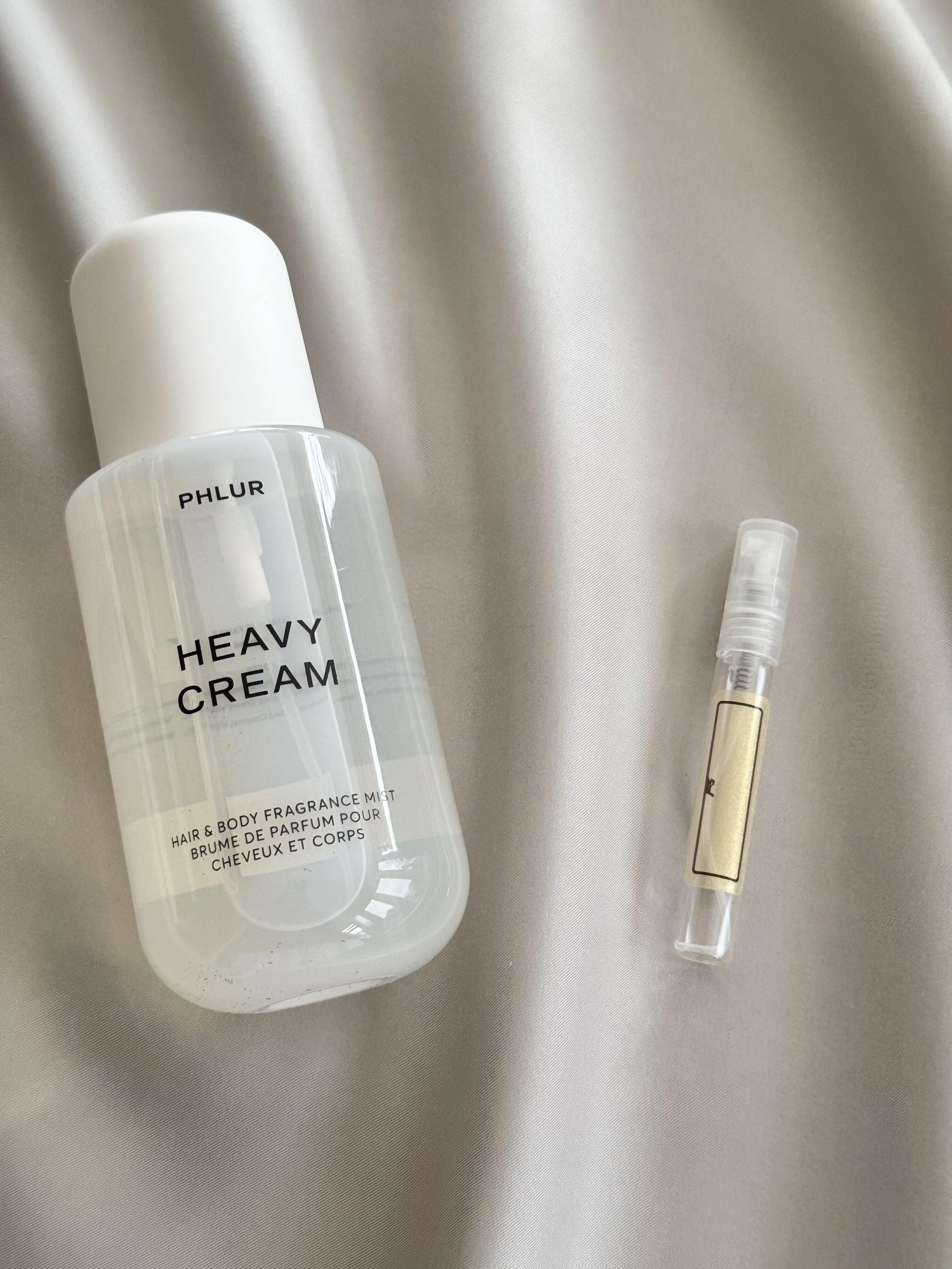 Phlur Heavy Cream with sample bottle