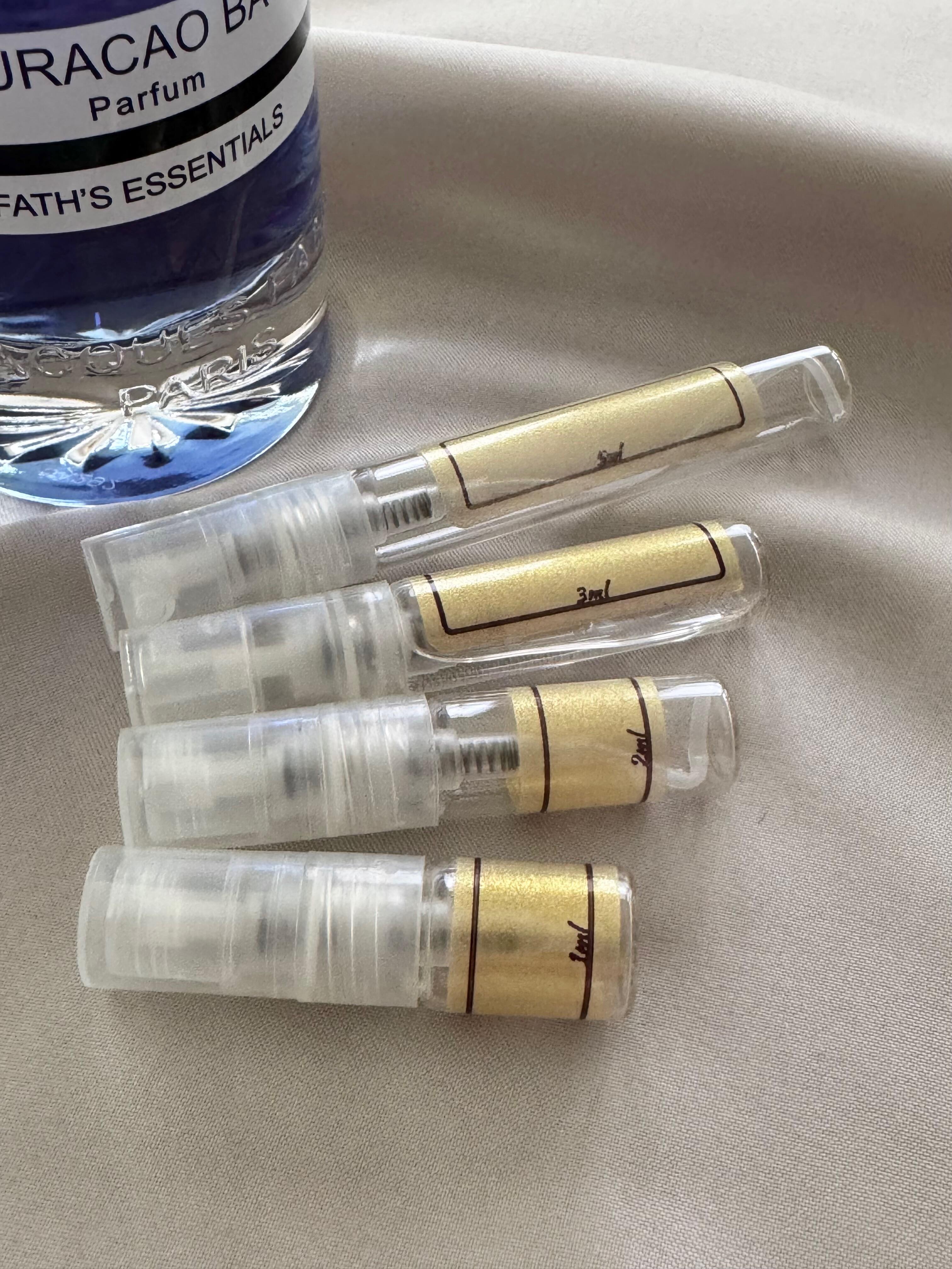Jacques Fath Curacao Bay and sample bottles