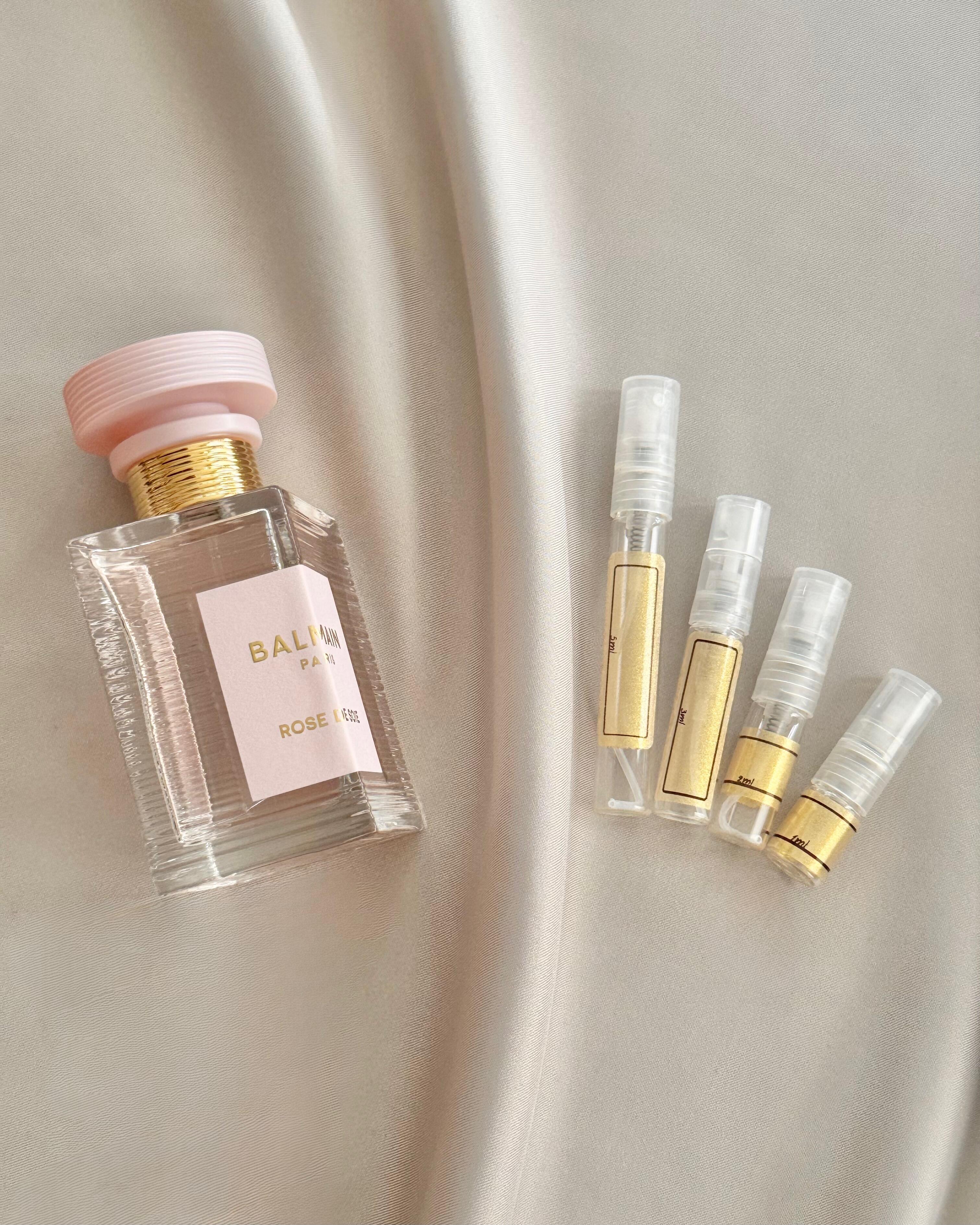 Balmain Paris Rose de Soie with sample bottles
