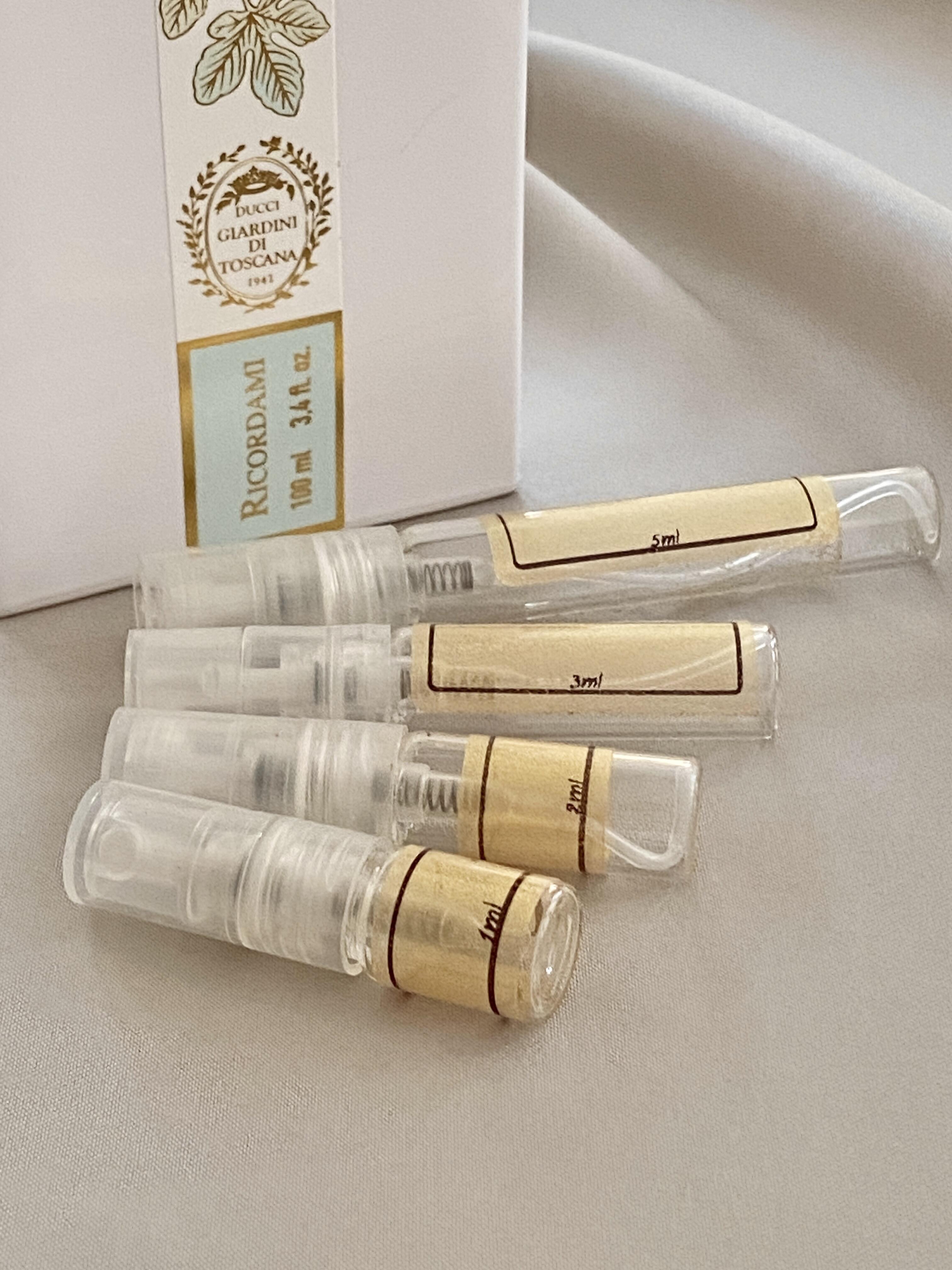 Giardini Di Toscana Ricordami and sample bottles