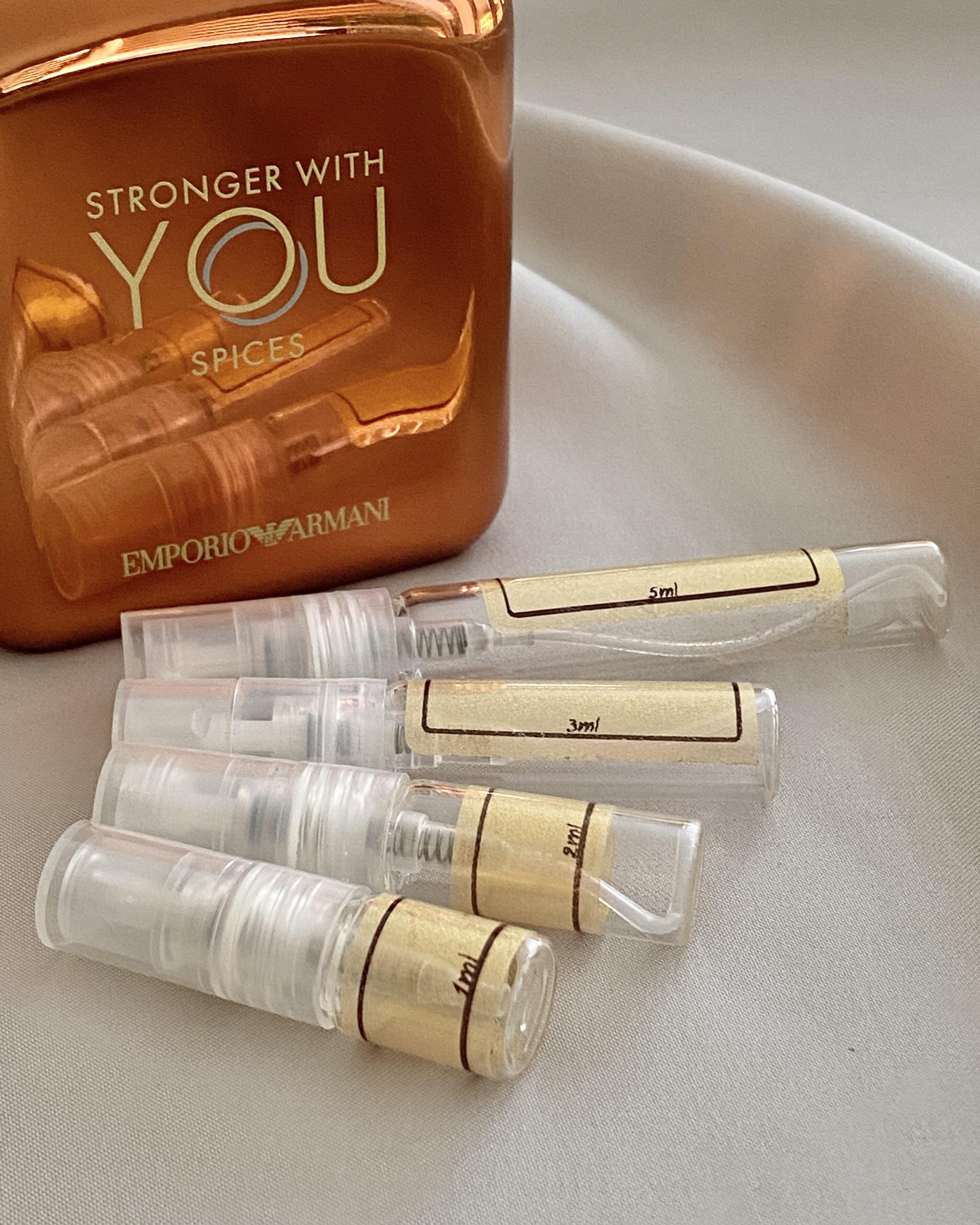 Giorgio Armani Emporio Armani Stronger With You Spices and sample bottles