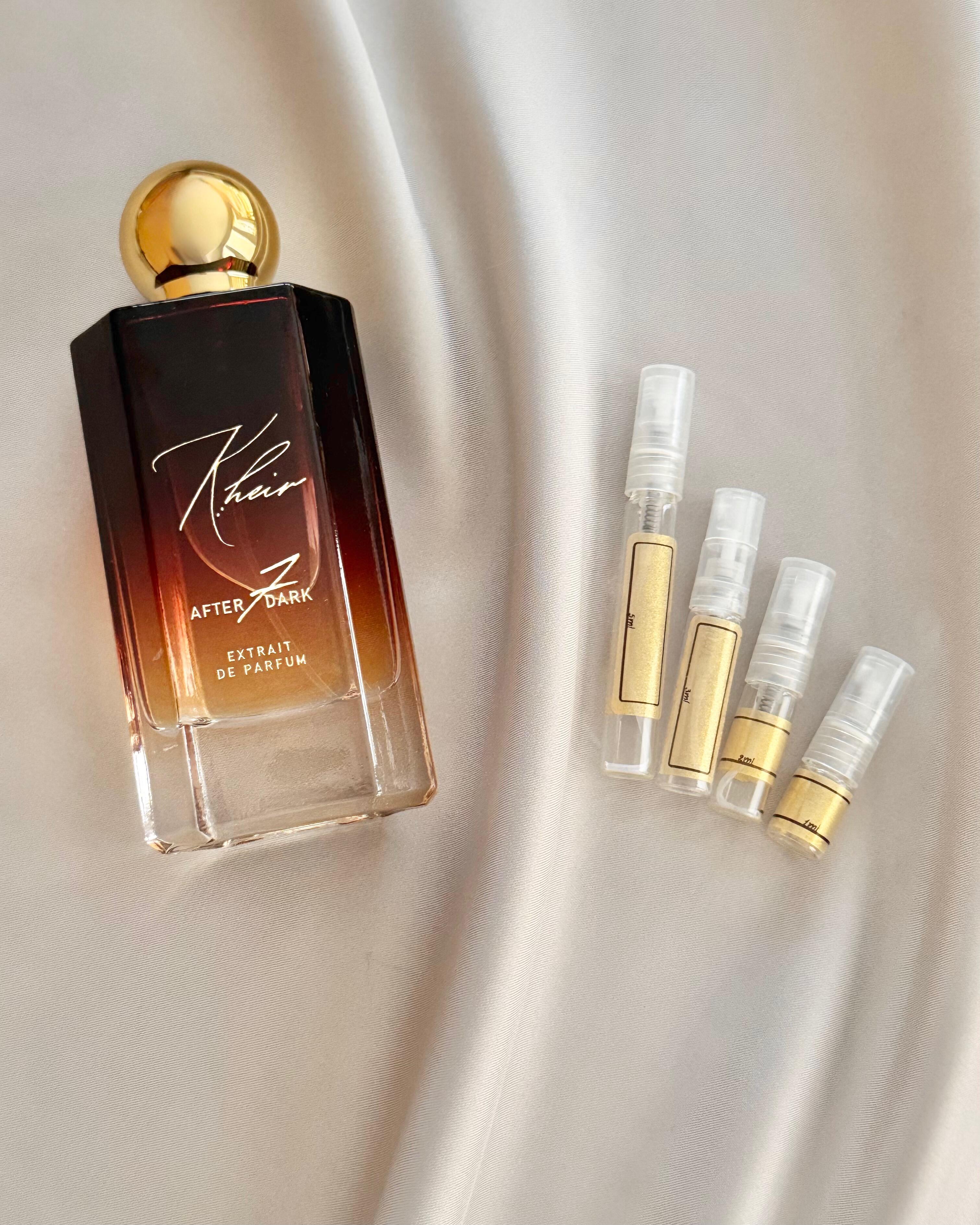 Kheir Fragrances 7 After Dark with sample bottles