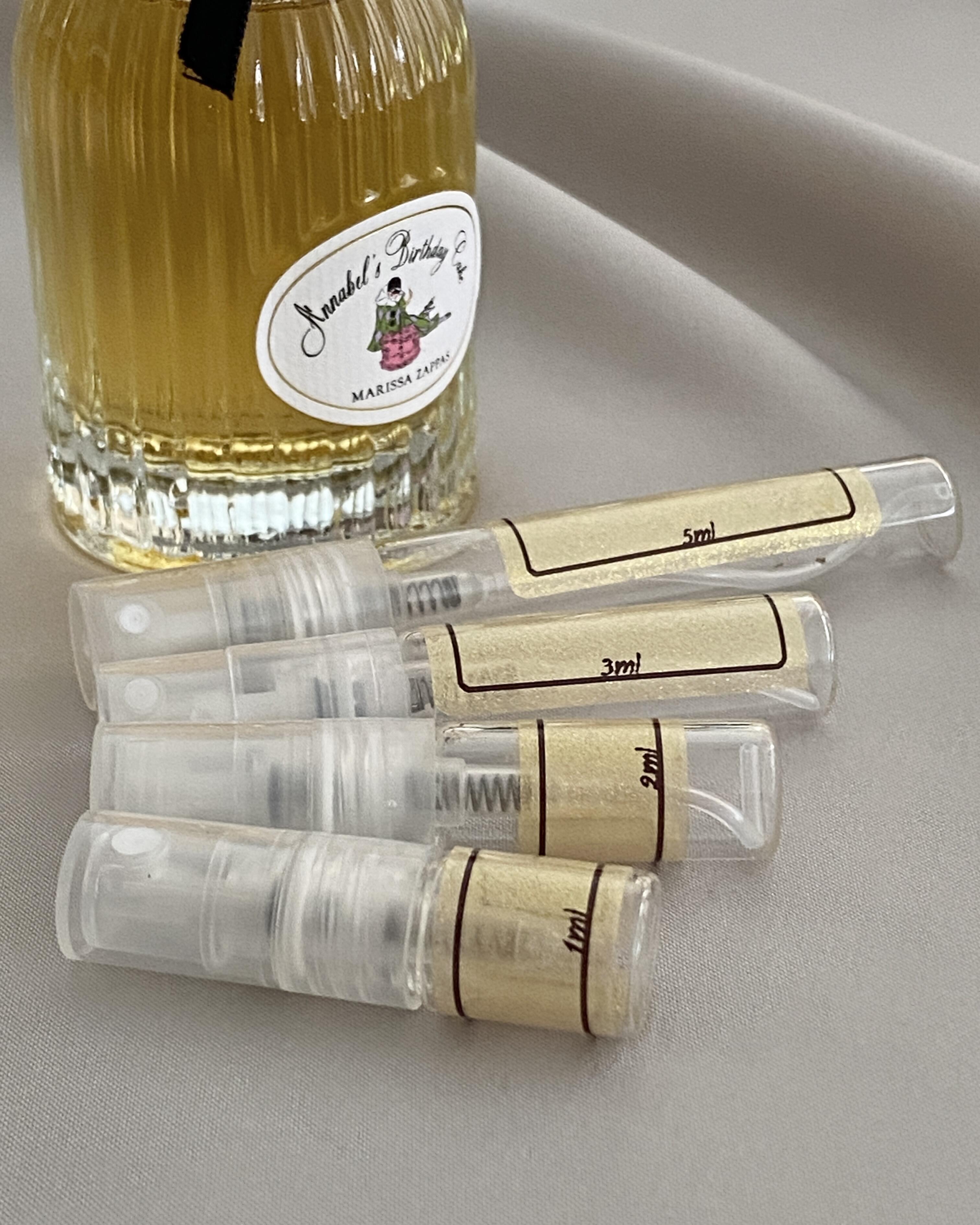 Marissa Zappas Annabels Birthday Cake with sample bottles