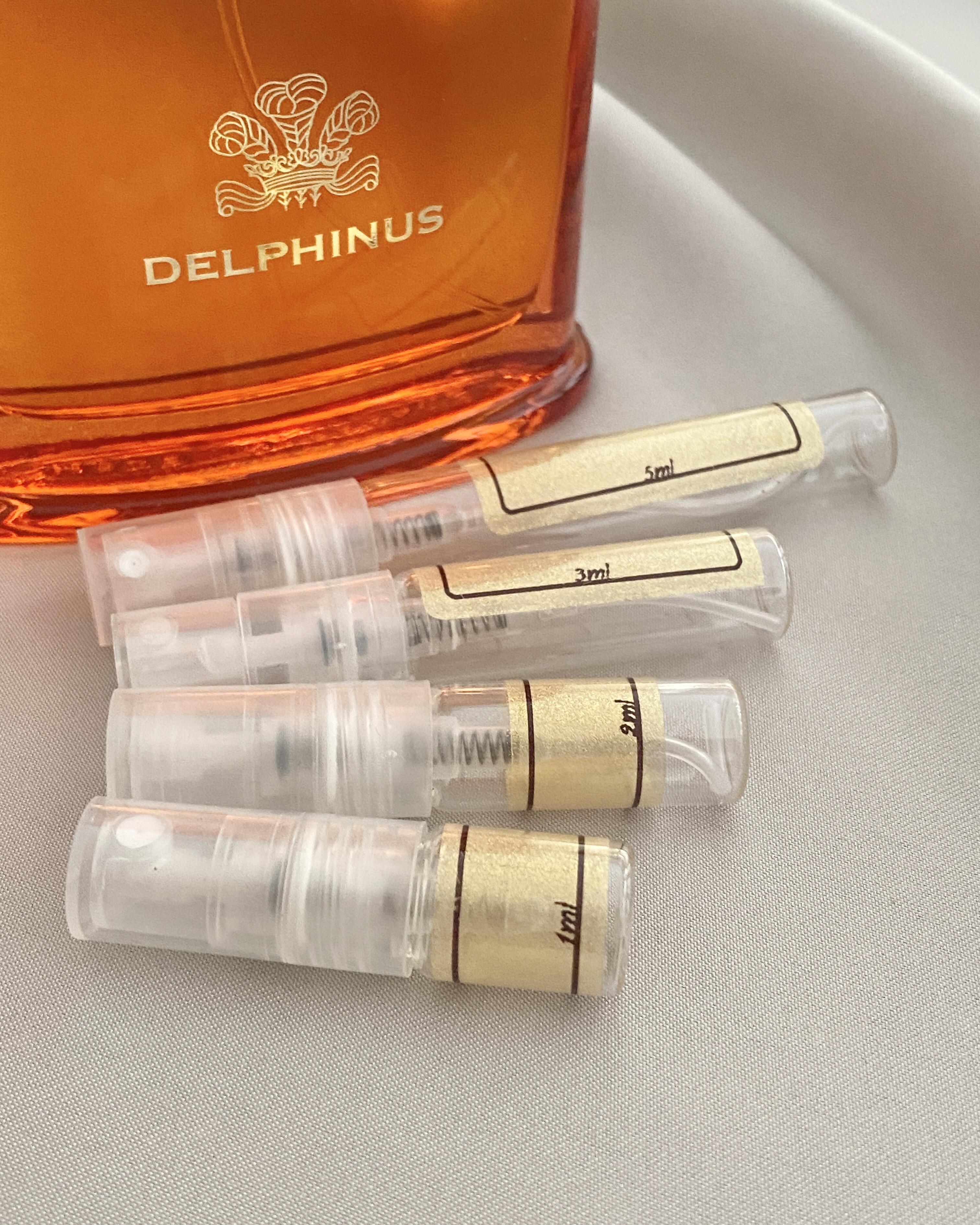Creed Delphinus Perfume with sample bottles