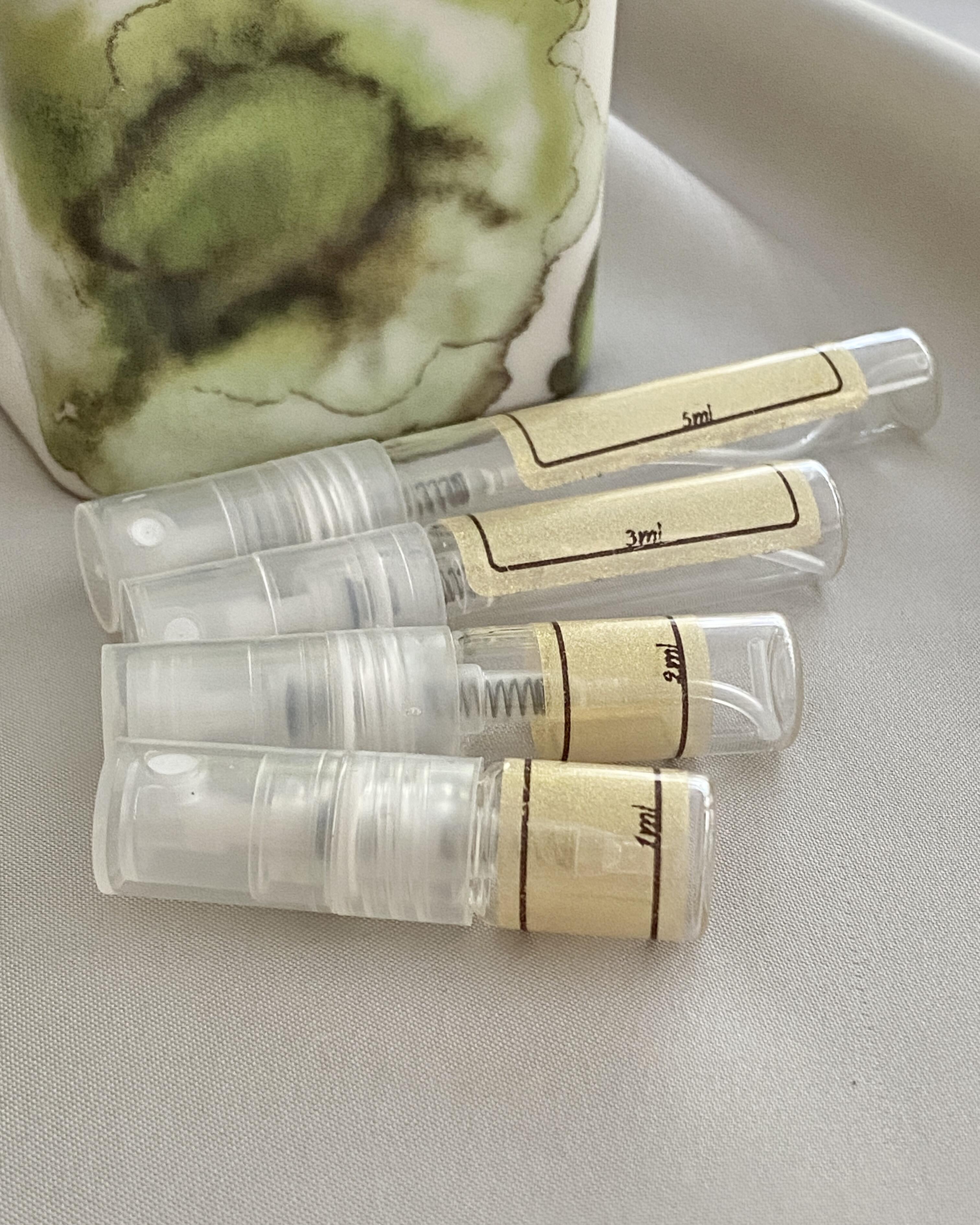 Dries Van Noten Vanille Camouflage and sample bottles