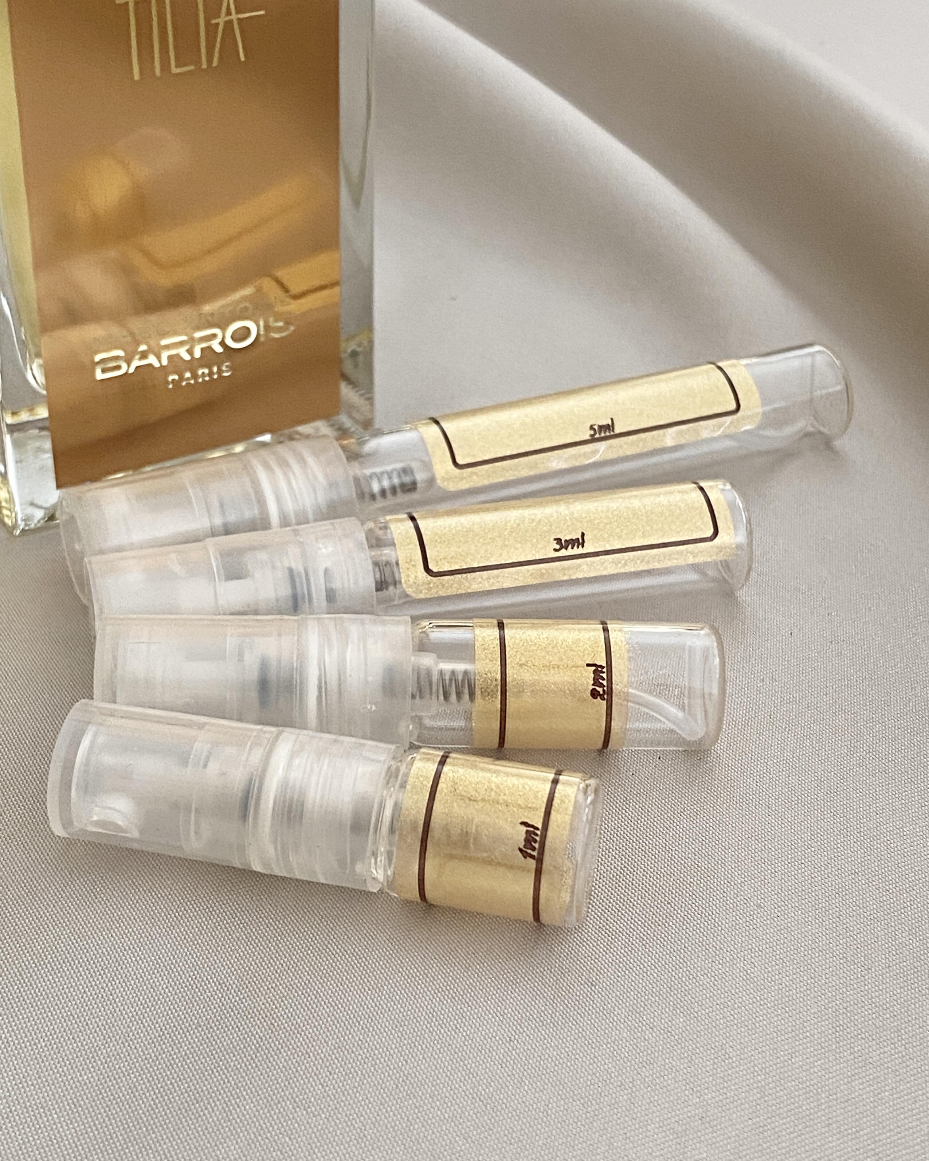 Marc Antoine Barrois Tilia with samples bottles