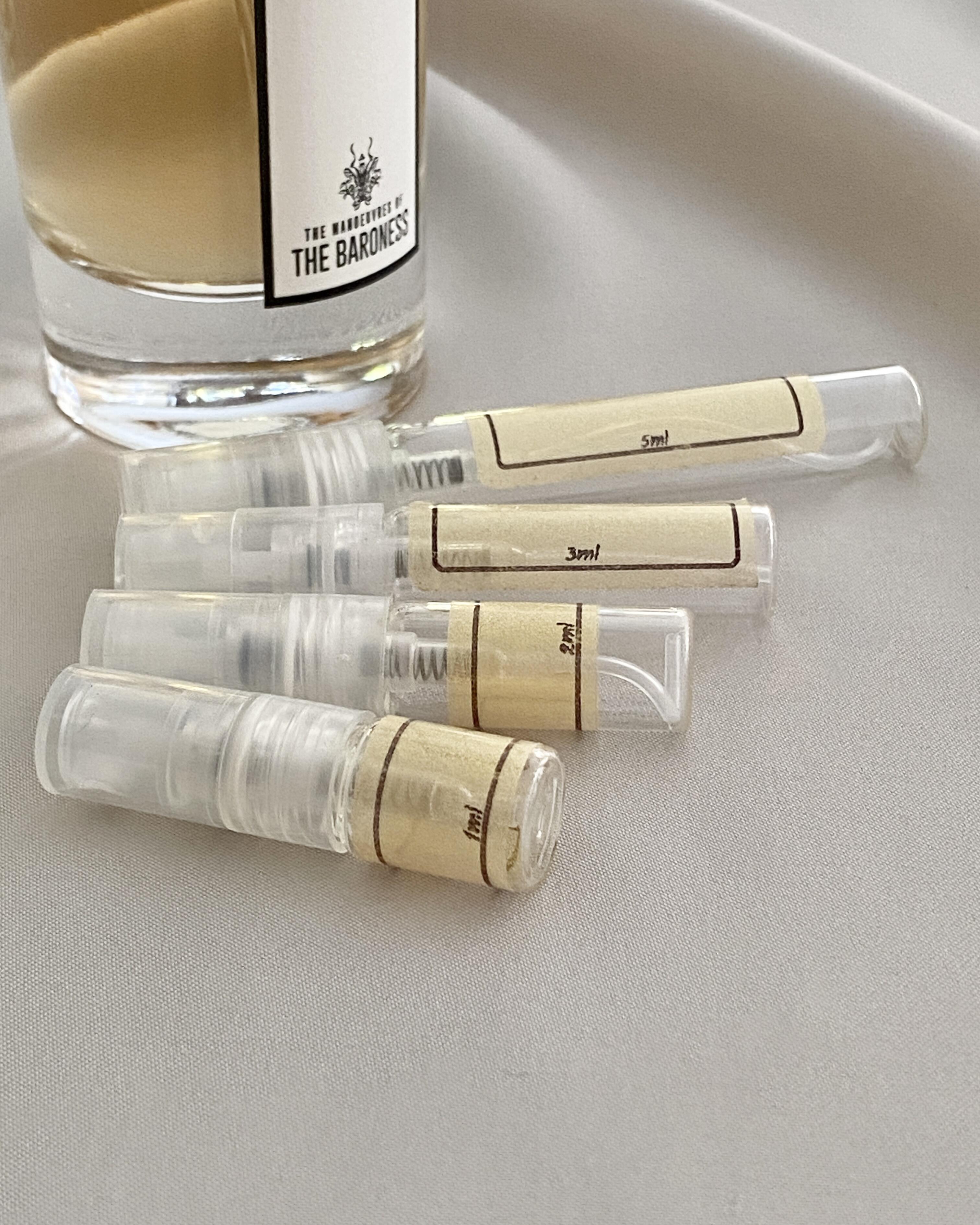 Penhaligons The Manoeuvres of the Baroness and sample bottles