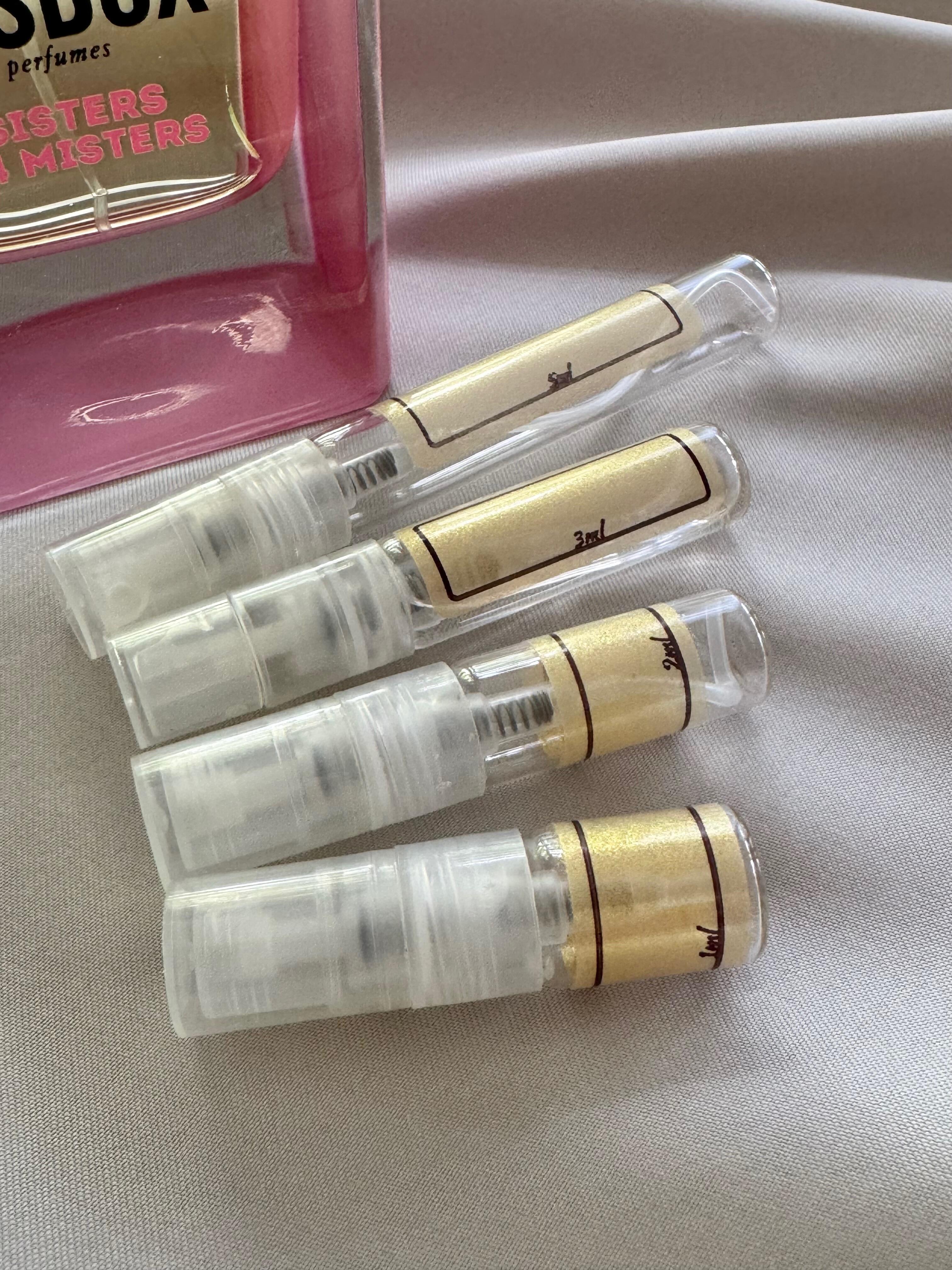 Jusbox Perfumes Sisters B4 Misters with sample bottles