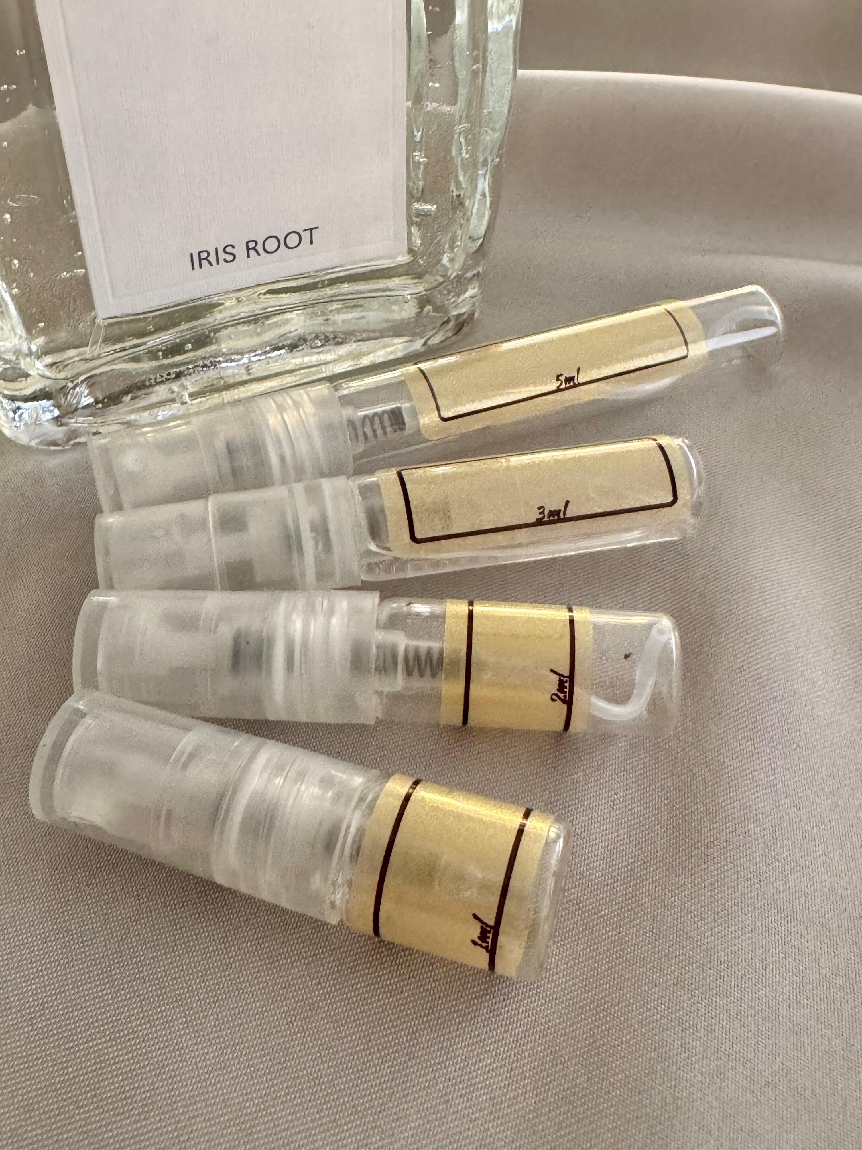 Loewe Iris Root and sample bottles
