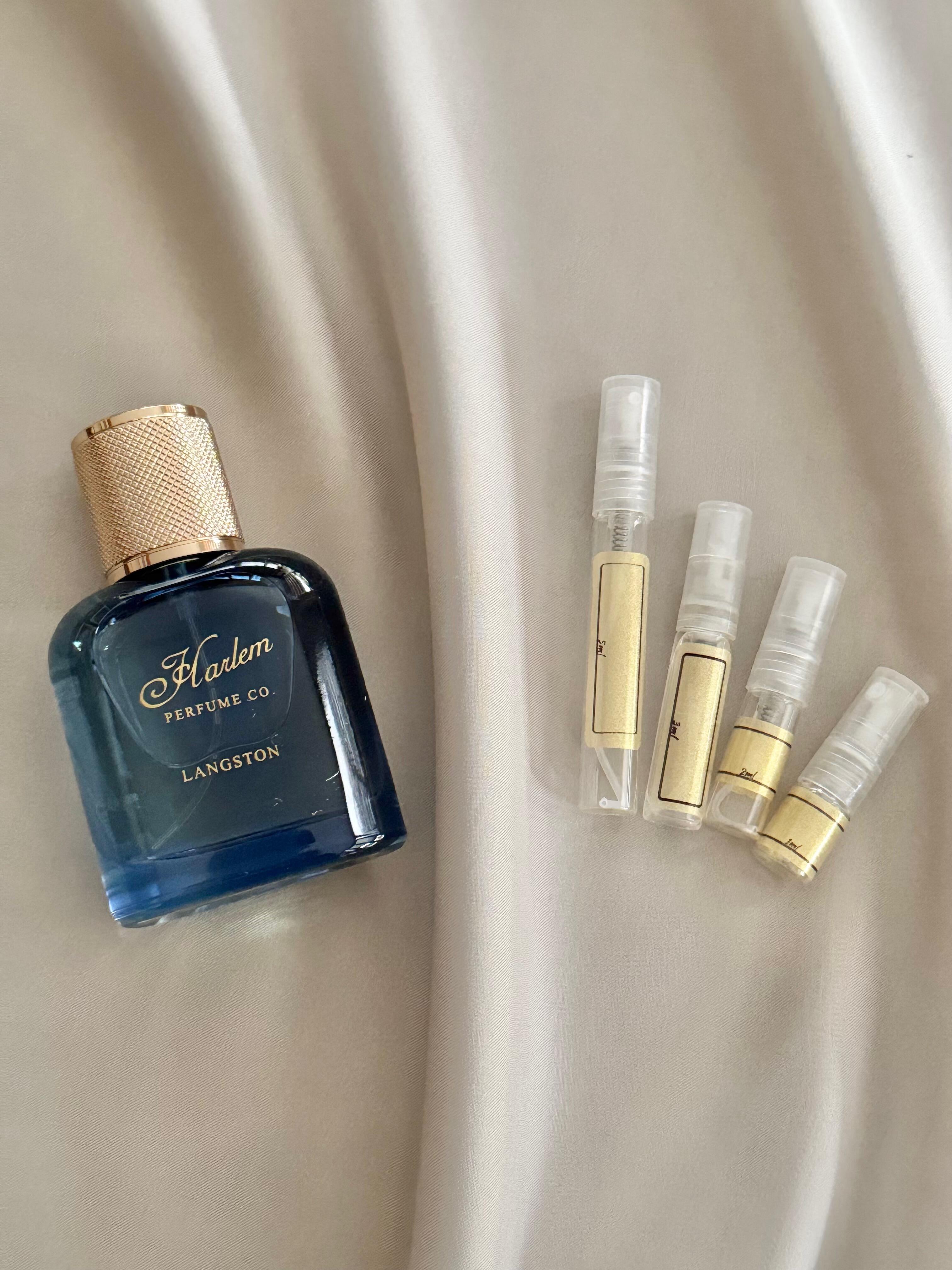 Harlem Perfume Co Langston with sample bottles
