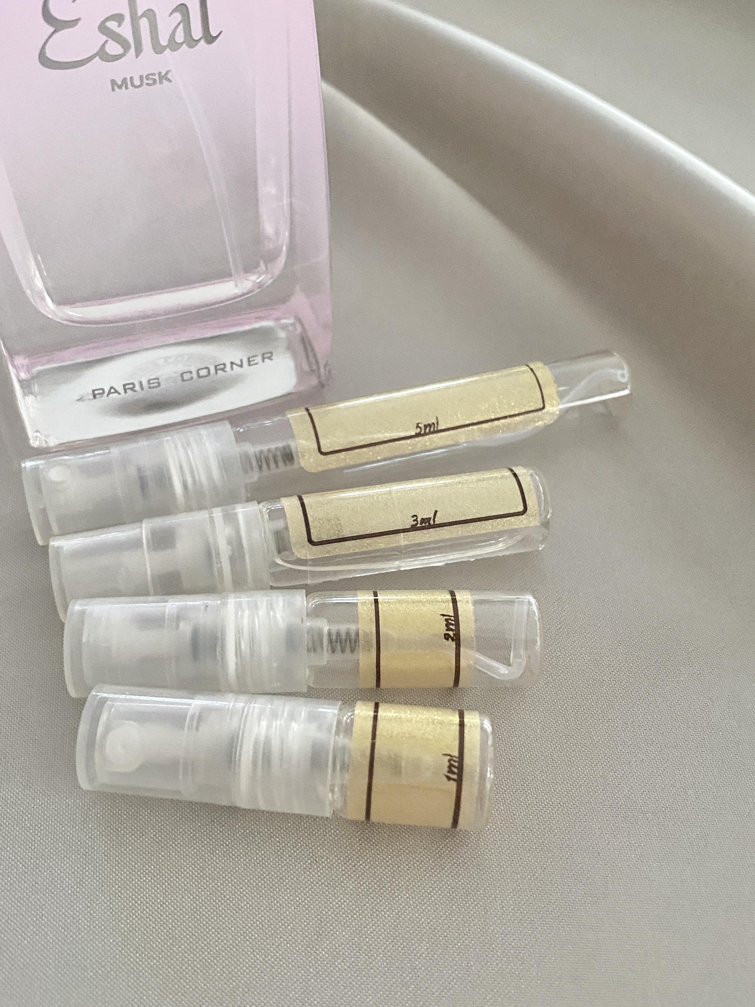 Paris Corner Eshal Musk and sample bottles