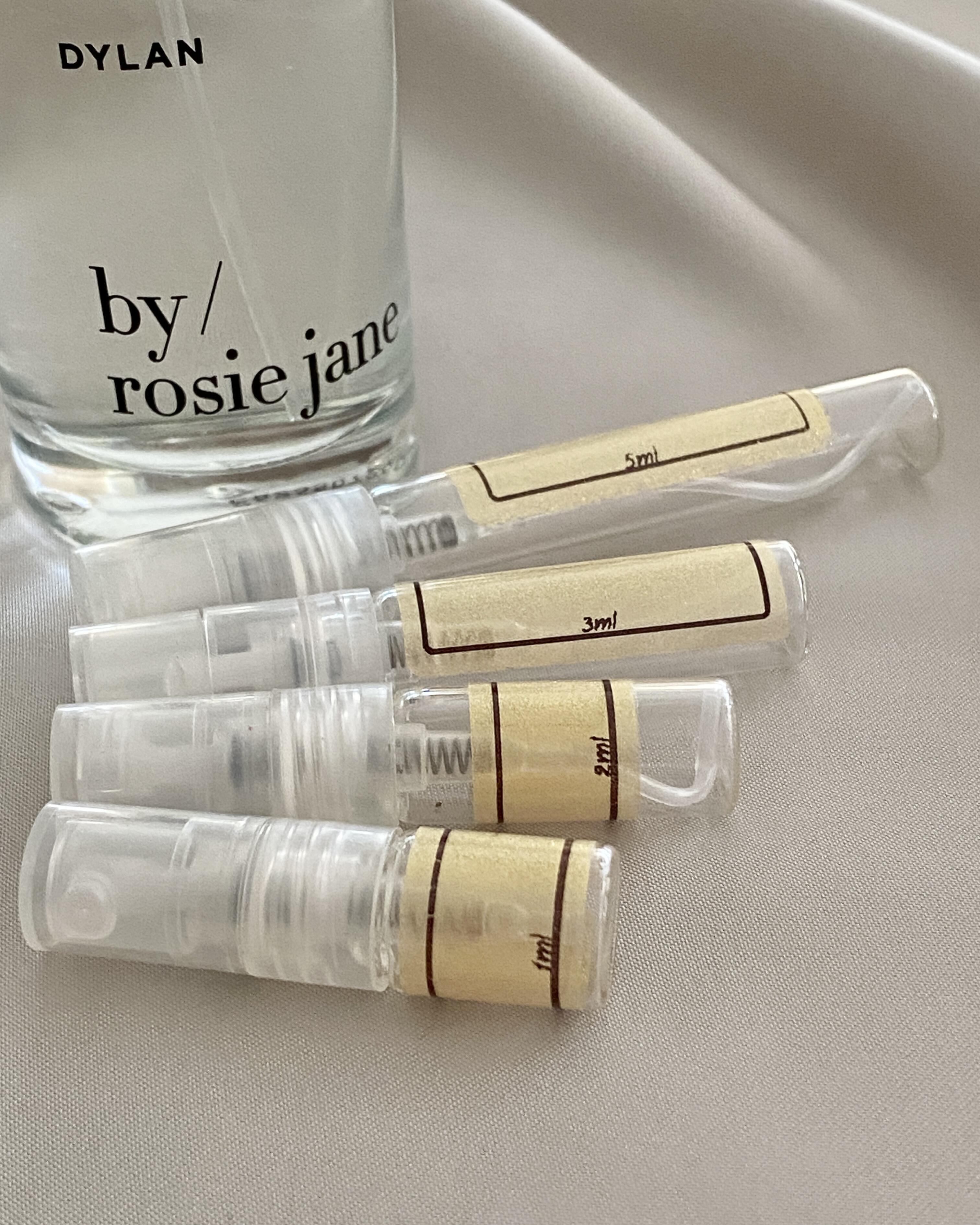 By / Rosie Jane Dylan and sample bottles