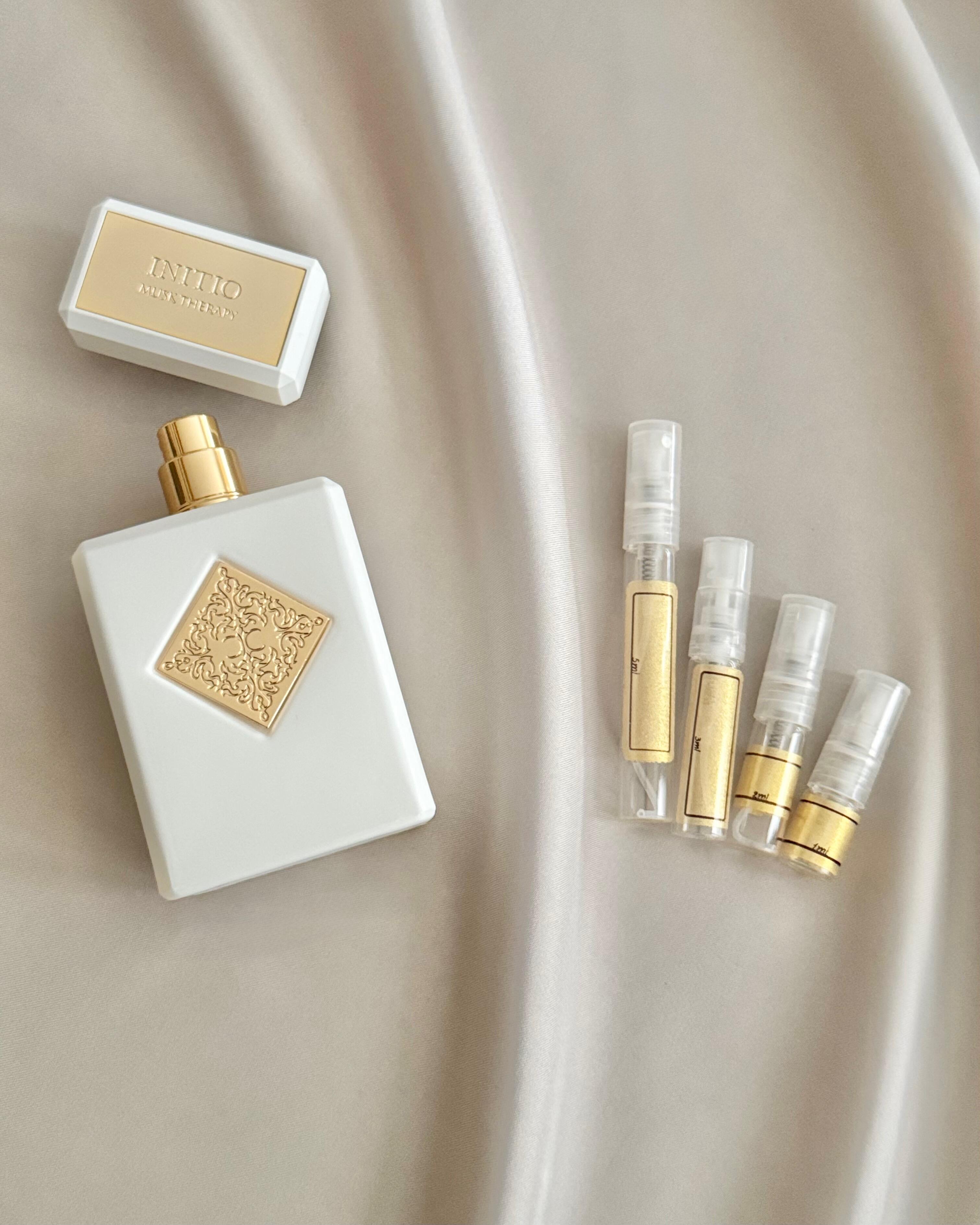 Initio Musk Therapy with sample bottles