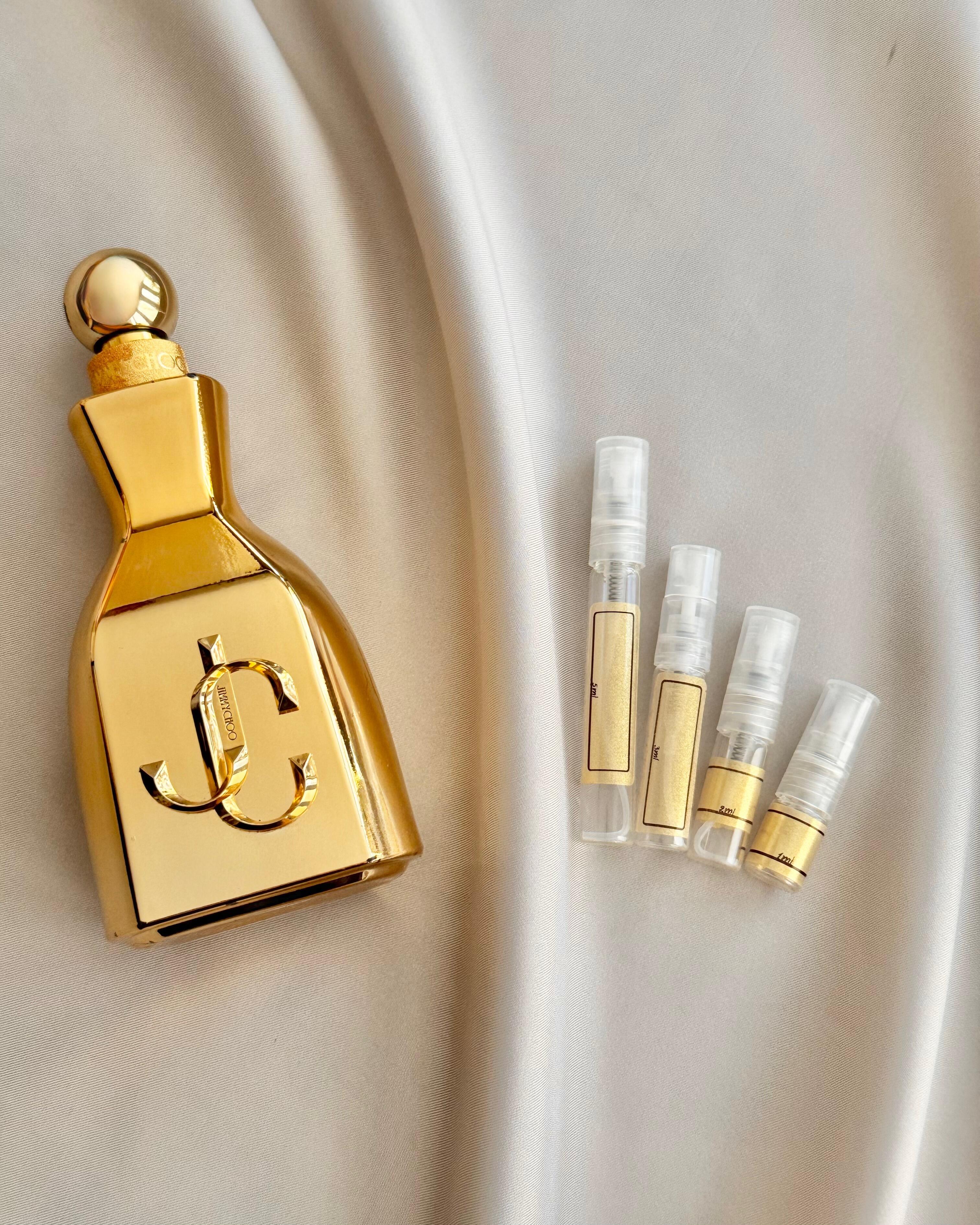 Jimmy Choo I Want You Choo Le Parfum with sample bottles