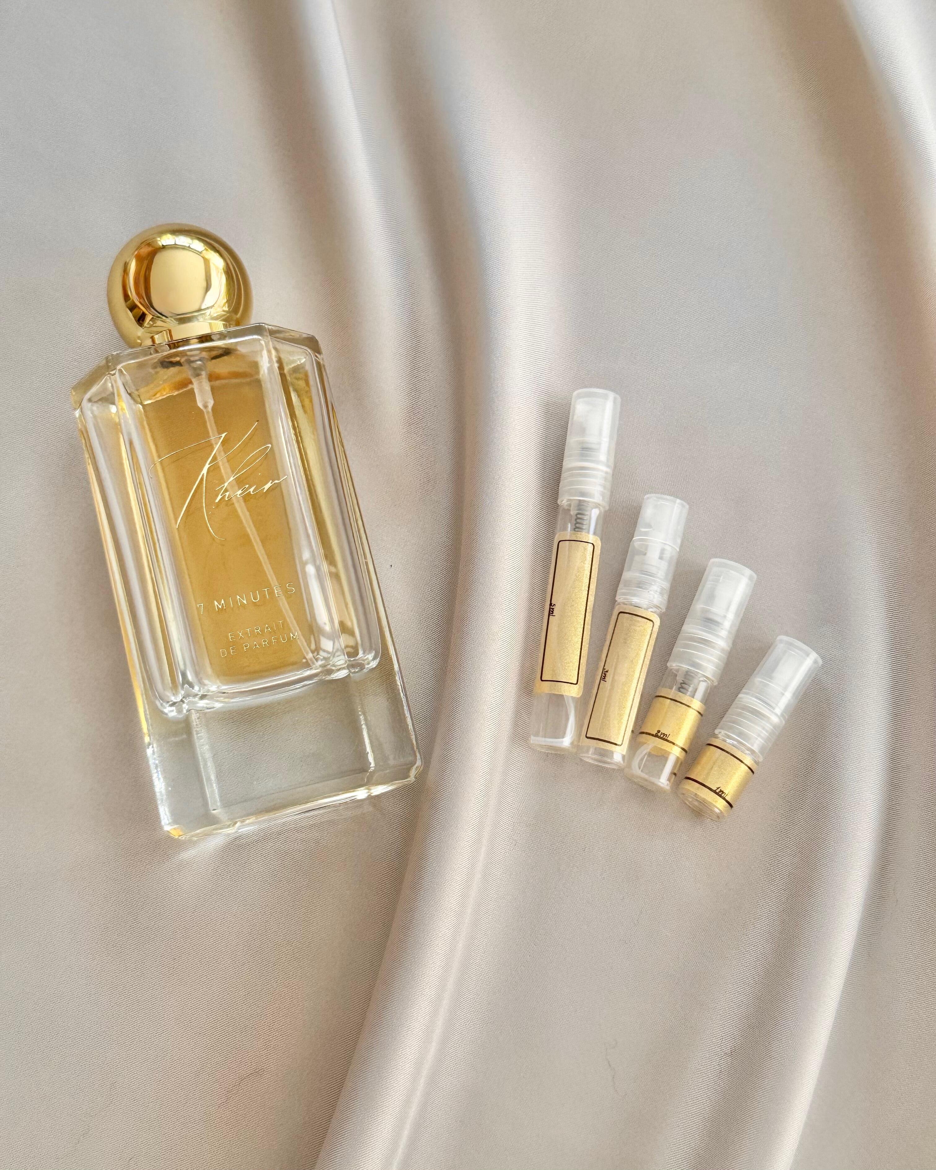 Kheir Fragrances 7 Minutes with sample bottles