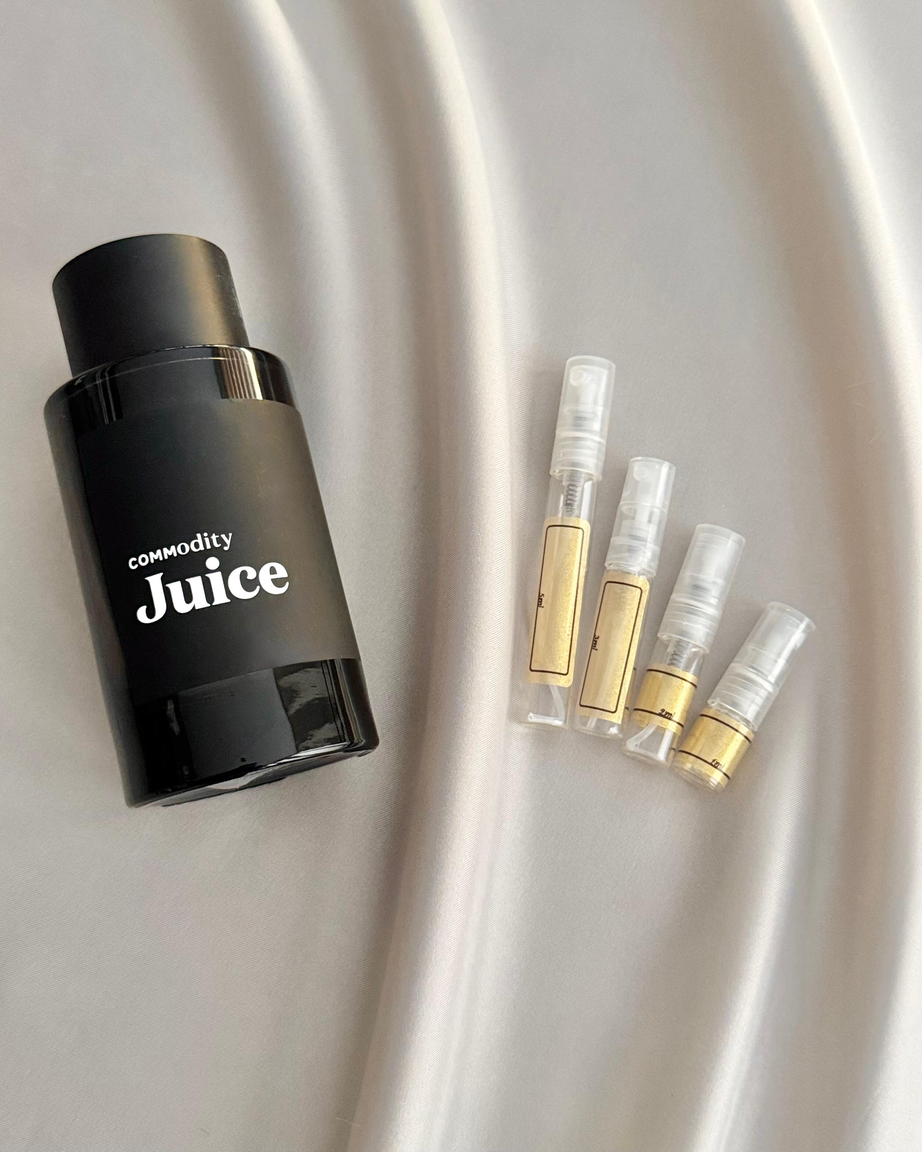 Commodity Juice Expressive with sample bottles